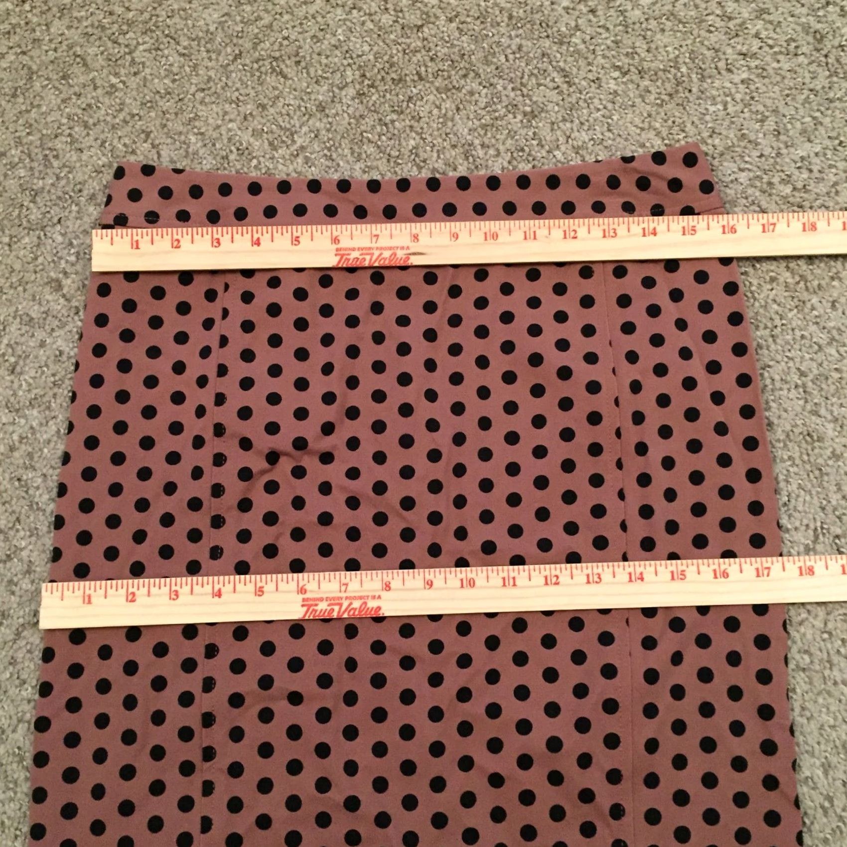 Loft LOFT Skirt Pencil Unlined 6 Pink Black Polka Dot Cotton Blend Knee Length Women Regular Straight & Style Gender: Womens End: Womens Size 28" / US 6 / IT 42 - 3 Thumbnail