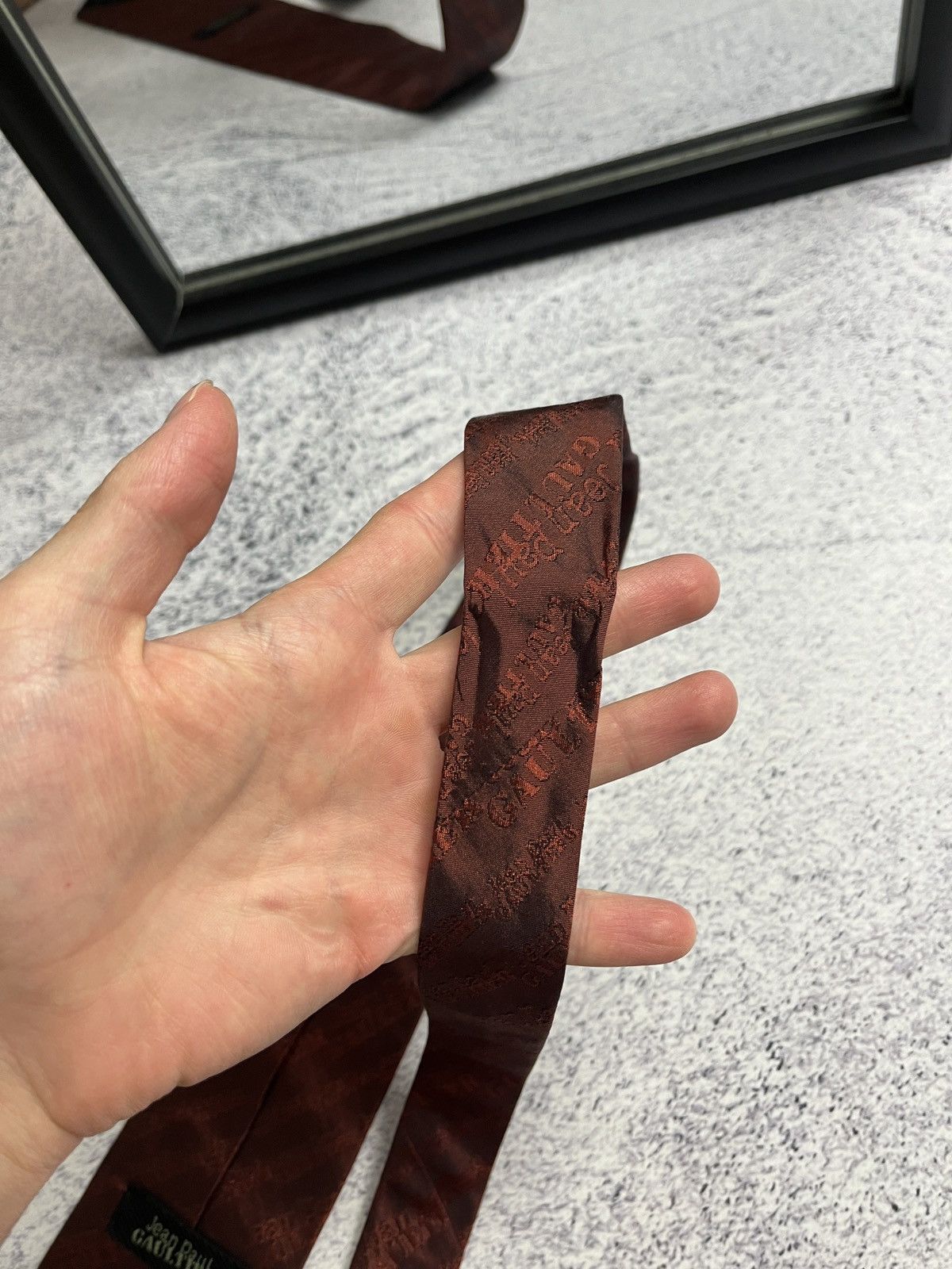 Jean Paul Gaultier JPG Jean Paul Gaultier Designer Silk Monogram Tie Rare Size ONE SIZE - 6 Thumbnail