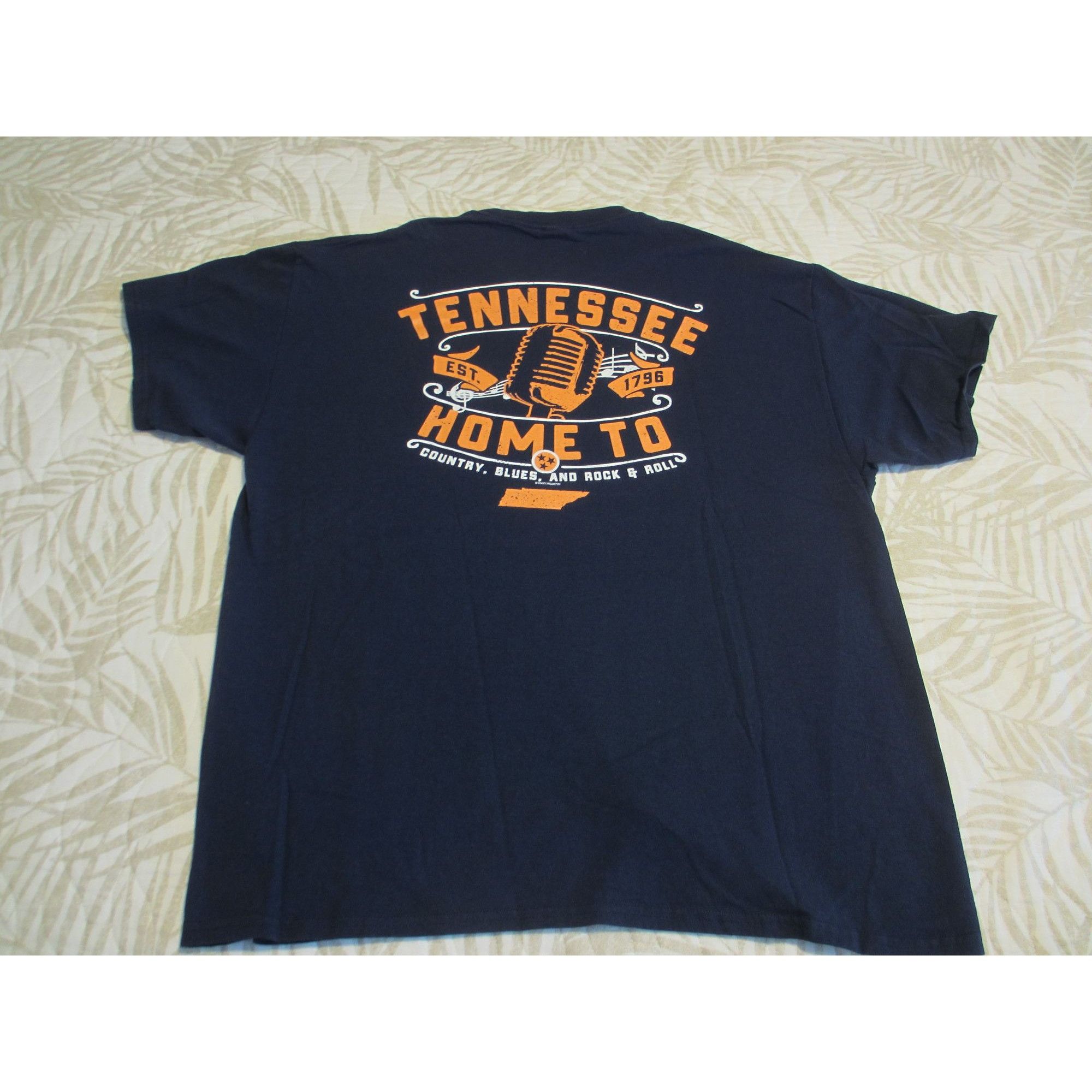 Gildan Tennessee Navy Graphic T-Shirt L Soft Cotton Music Design Size US L / EU 52-54 / 3 - 2 Thumbnail