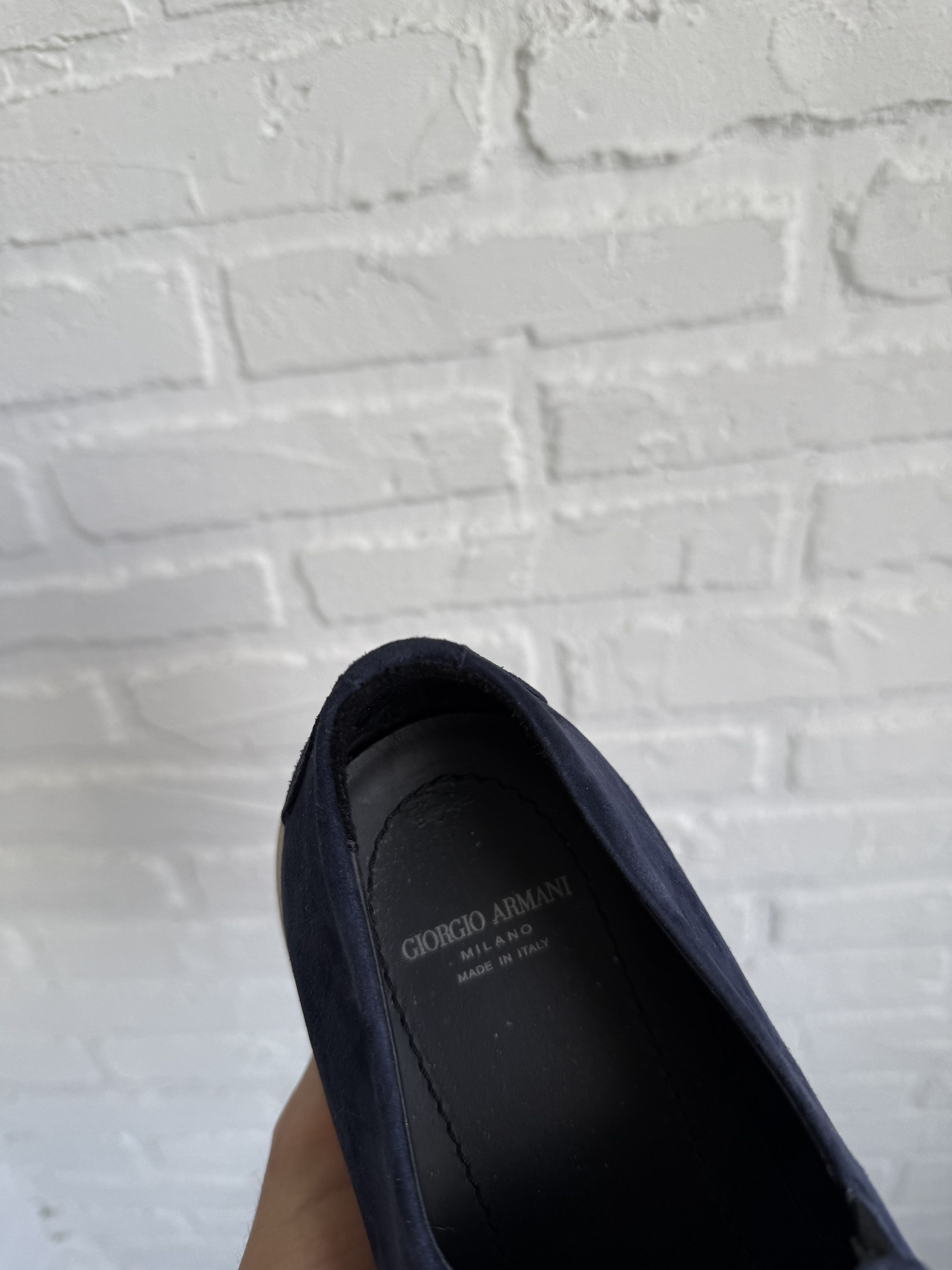 Giorgio Armani Giorgio Armani suede leather slip-on loafers Size US 8 / EU 41 - 2 Thumbnail