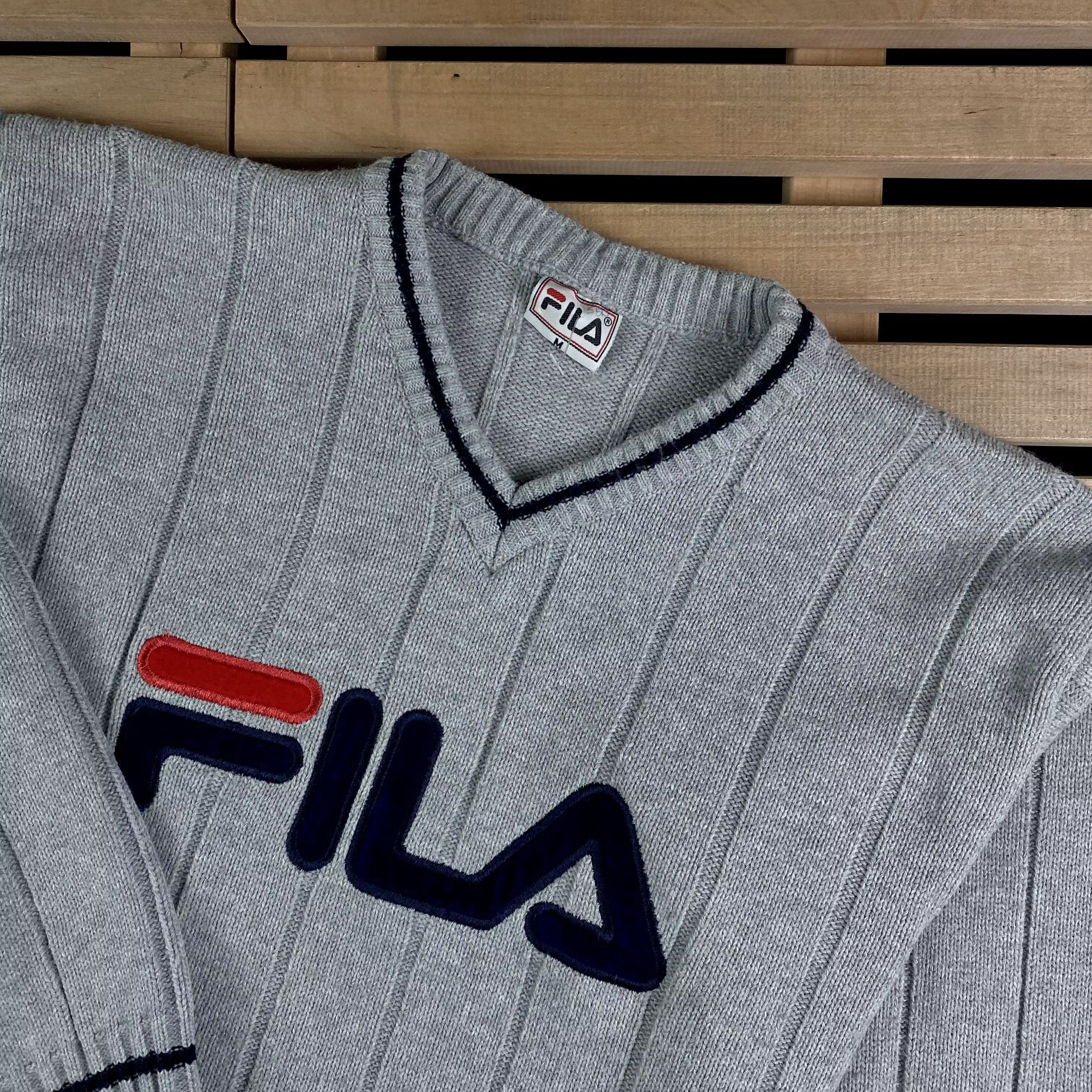 Fila × Vintage Mens Sweater FILA Big Logo Vintage Size M Size US M / EU 48-50 / 2 - 2 Thumbnail