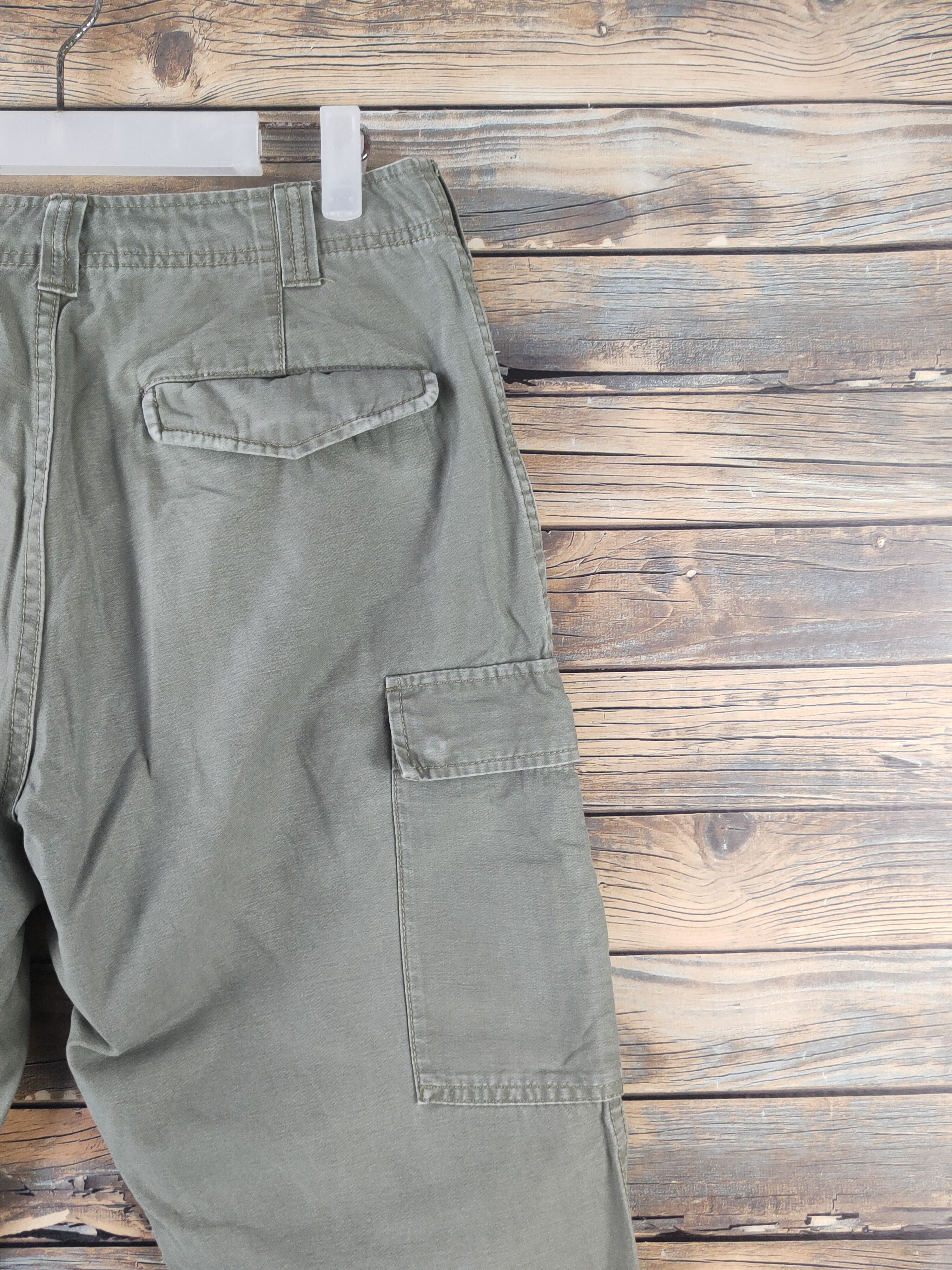 Japanese Brand DLL Global Work Army Green Multipocket Cargo Pants #1912 Size US 30 / EU 46 - 10 Thumbnail