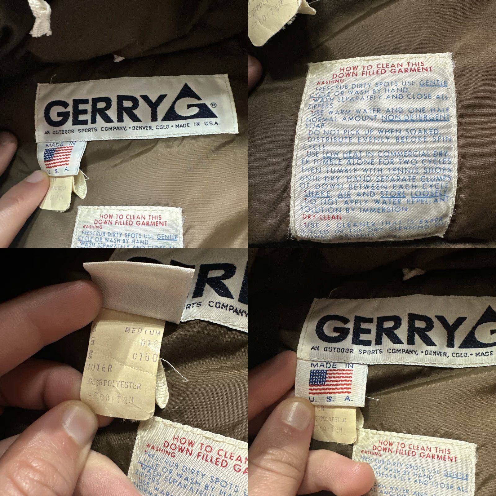 Vintage VINTAGE Gerry Expedition Puffer Jacket Hood Beige M Men Down Ski 1960s 1970s Rare Size US M / EU 48-50 / 2 - 8 Thumbnail