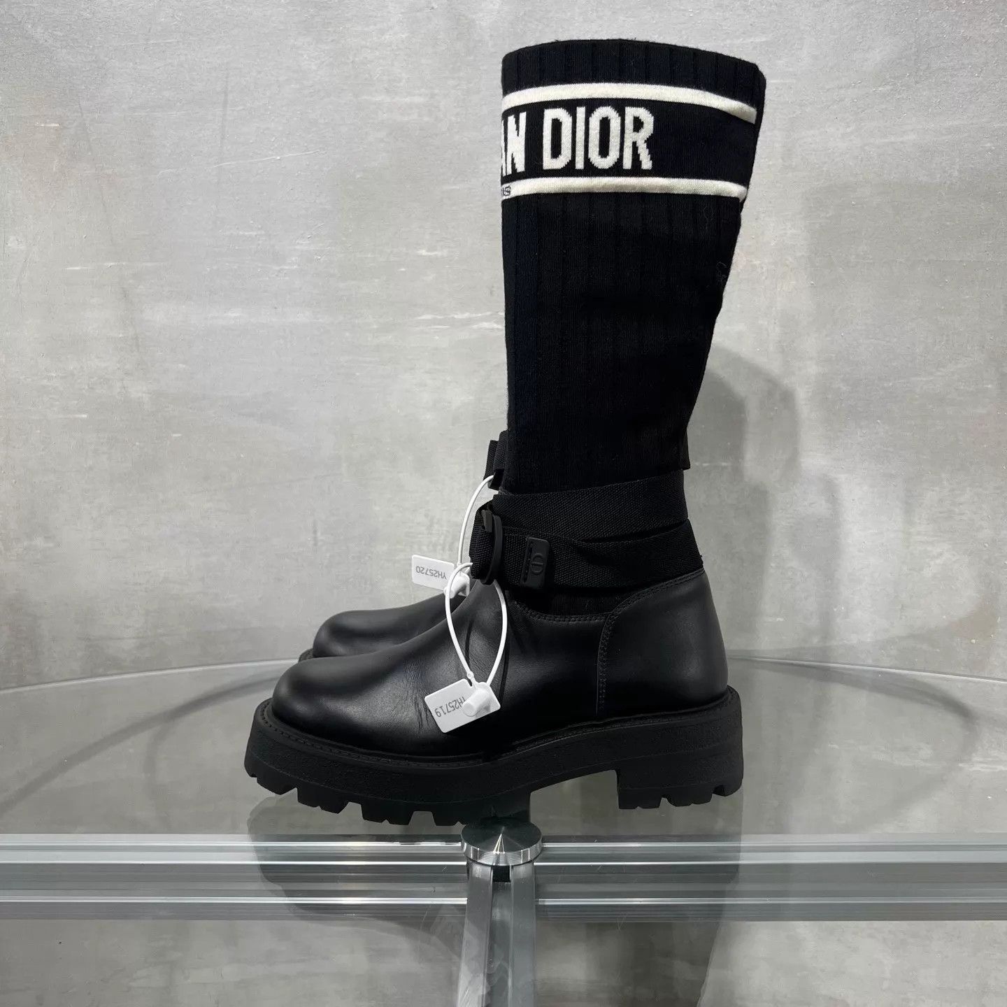 Dior Dior D-Major Knee-High Boots Black 35.5 Size US 5 / IT 35 - 3 Thumbnail
