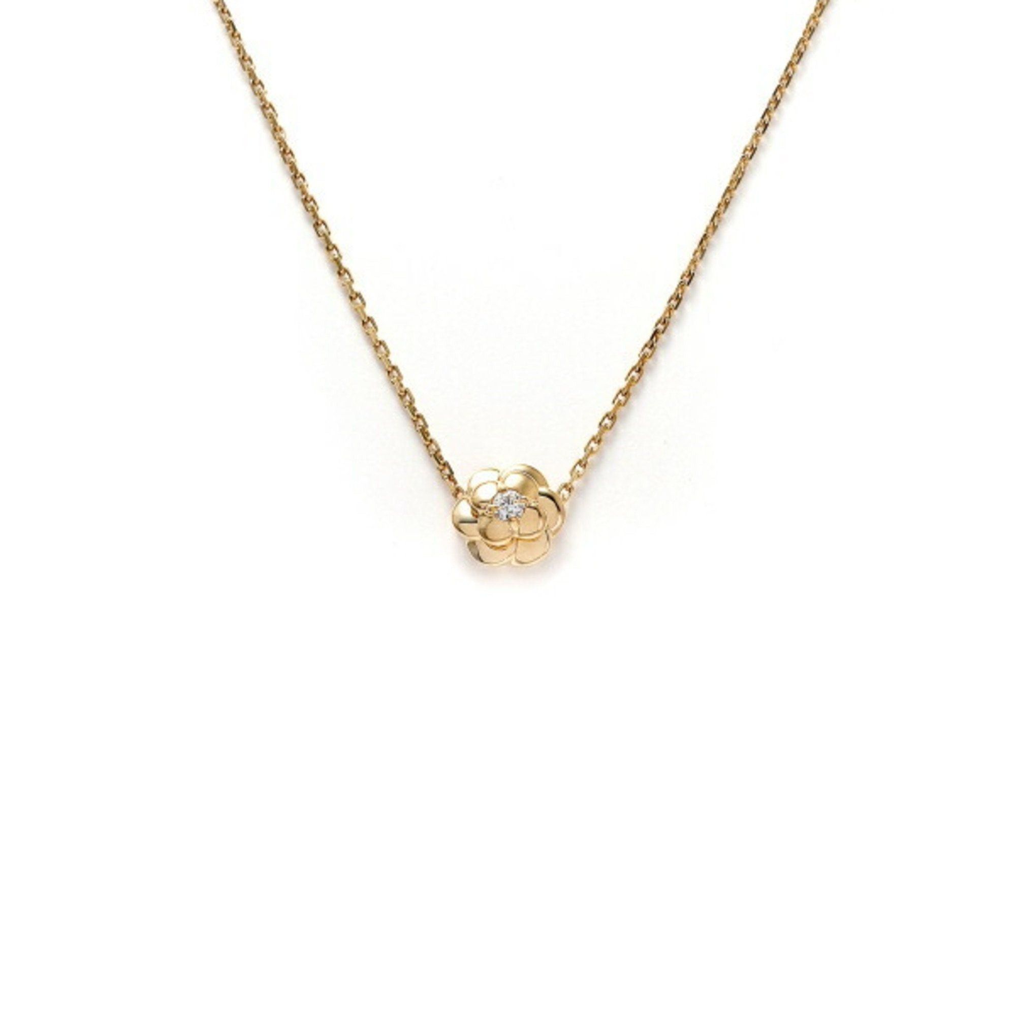 image of Chanel Camellia K18Yg Yellow Gold Necklace, Women's
