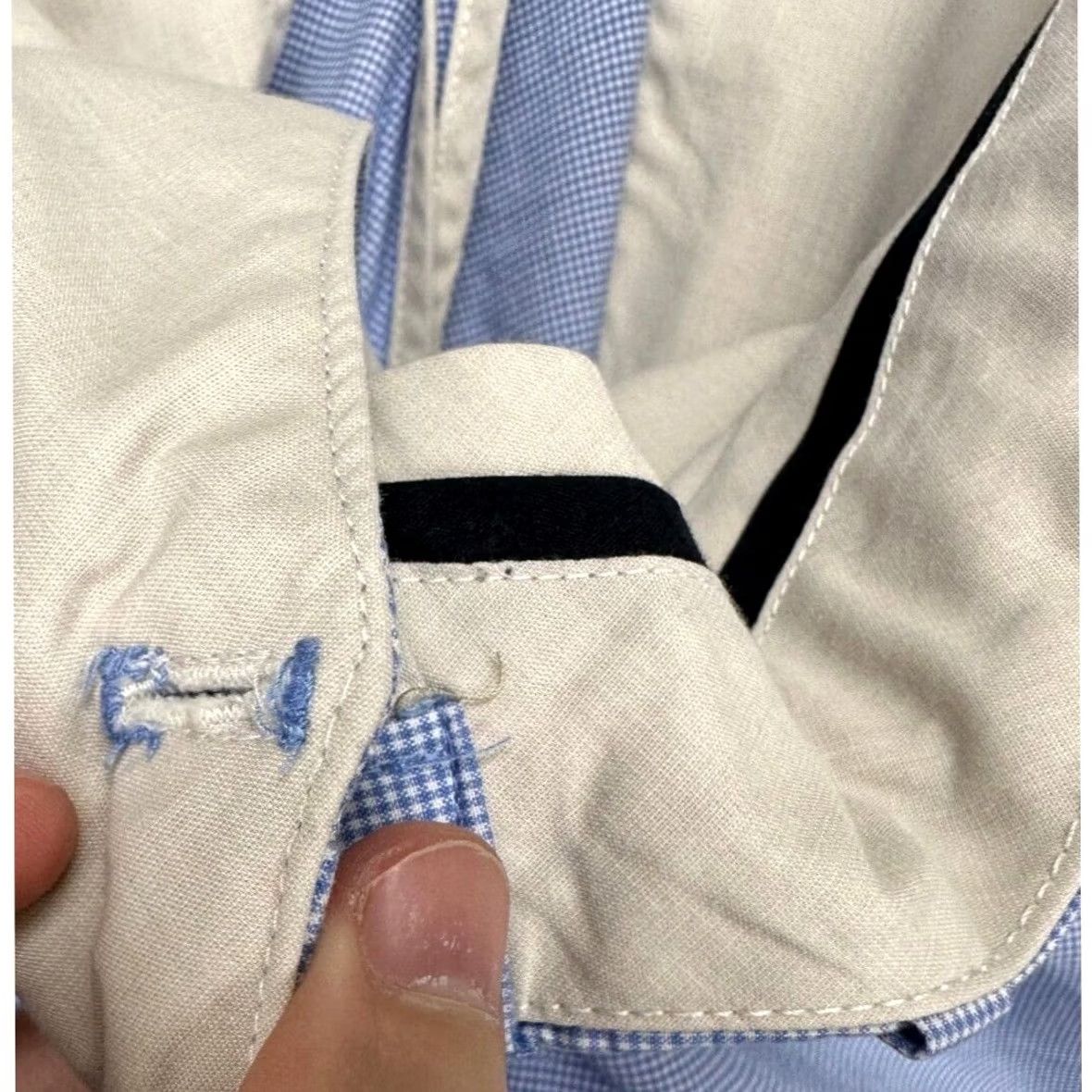 Polo Ralph Lauren Polo Ralph Lauren Khakis Shorts Mens 40 Light Blue Gingham Check Slim Fit Casual Size US L / EU 52-54 / 3 - 6 Thumbnail