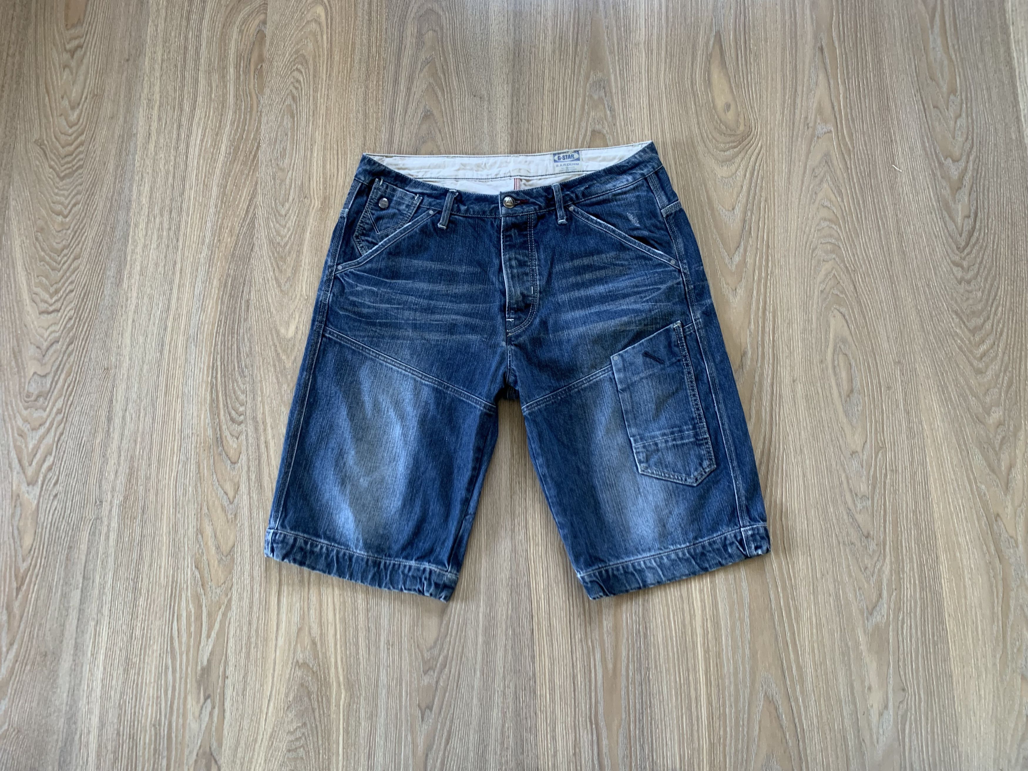 G-Star × Vintage G Star Raw NE 5620 Loose Denim Shorts Size US 34 / EU 50 - 1 Thumbnail