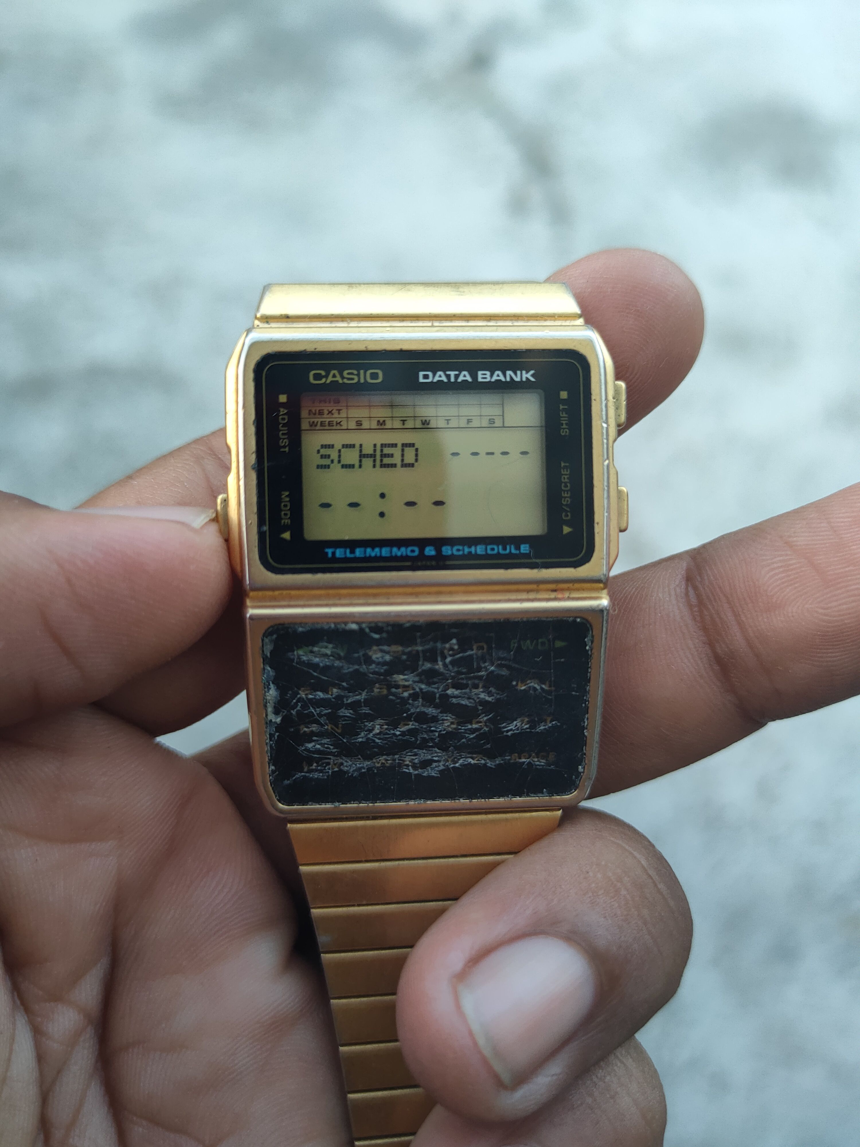 Casio Casio Data Bank DBC610 worn gold watch japan Size ONE SIZE - 13 Thumbnail