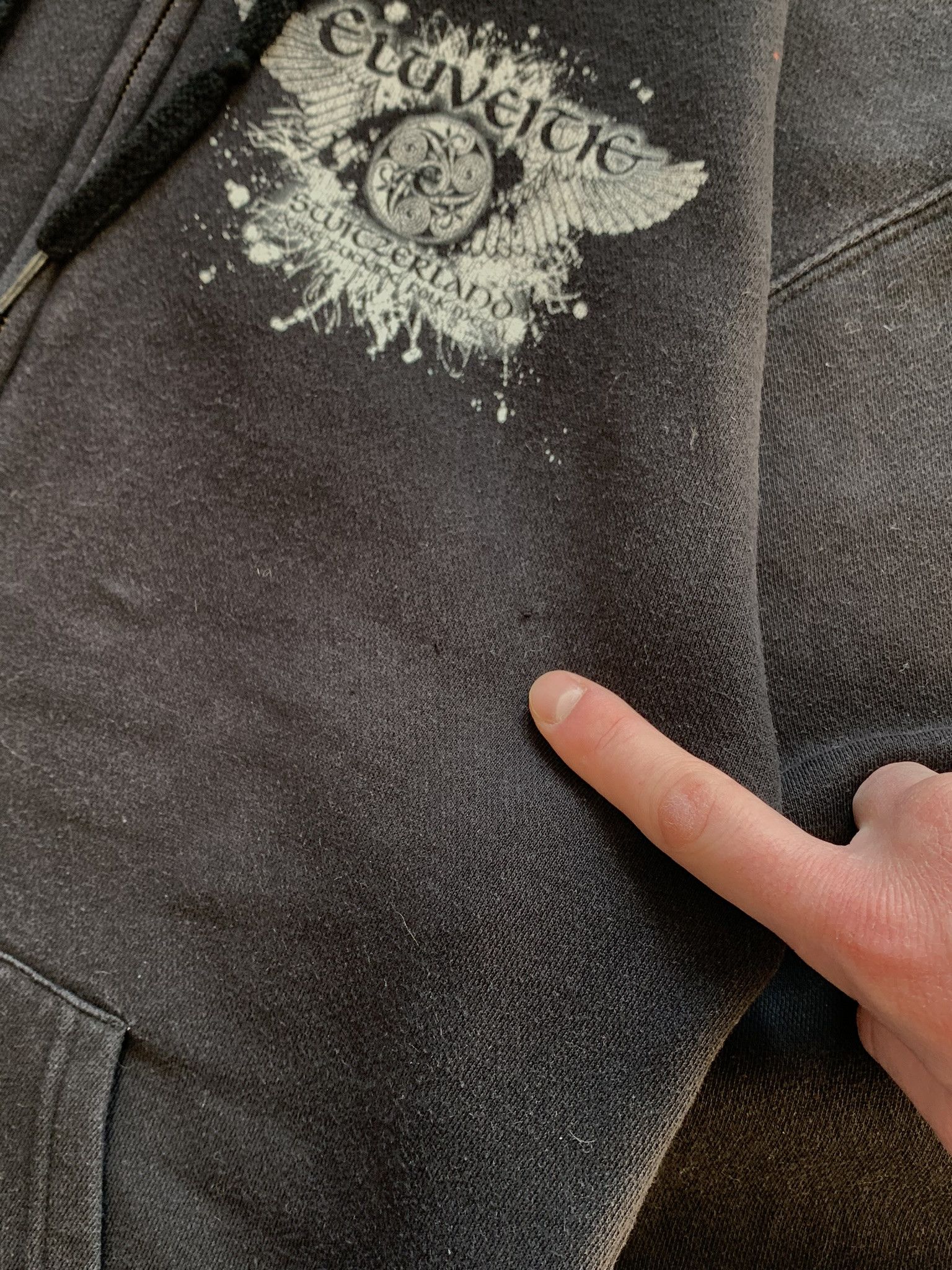 Fruit Of The Loom VTG ELUVEITIE PURE F**KING FOLK METAL Faded Zip Up Hoodie Size US M / EU 48-50 / 2 - 6 Thumbnail