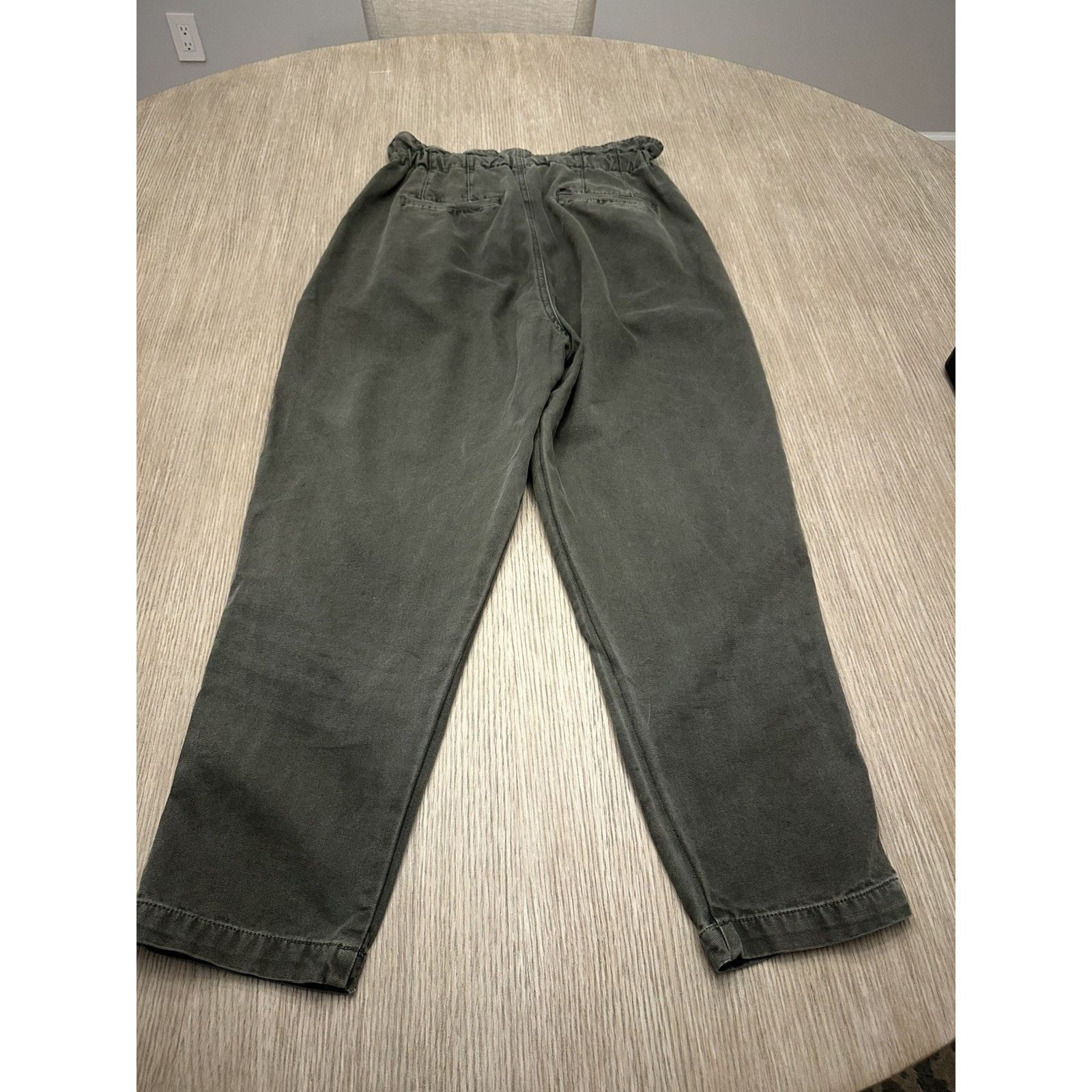 Free People Free People Womens S High-Waisted Olive Green Paperbag Pant Size 27" / US 4 / IT 40 - 12 Thumbnail