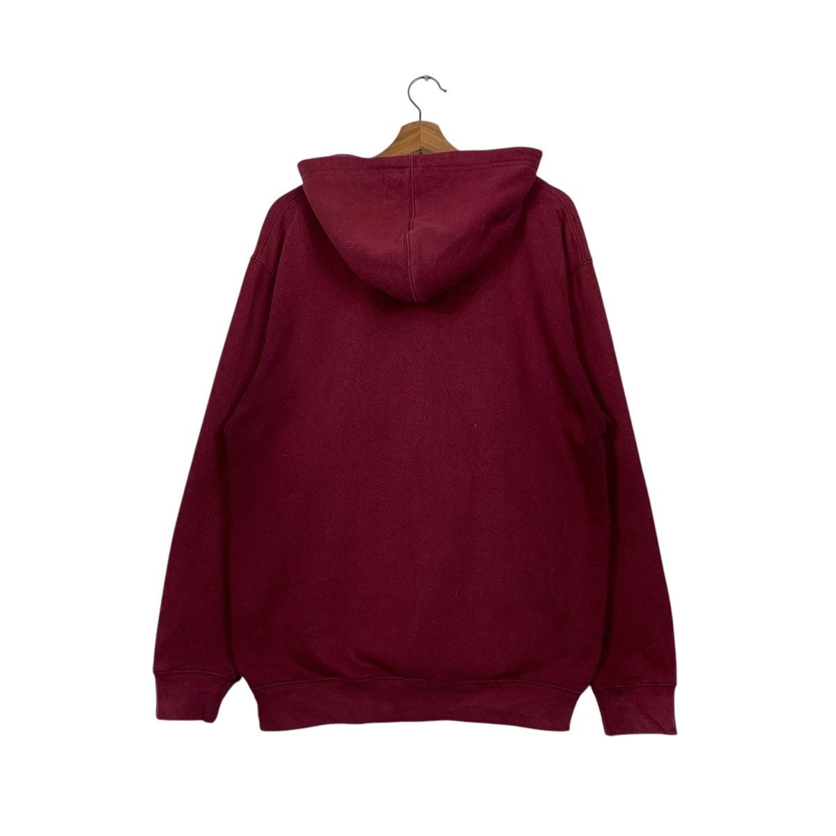 Vintage PRO CLUB Maroon Zipper Hoodie Sweatshirt #2427-C109 Size US M / EU 48-50 / 2 - 7 Thumbnail