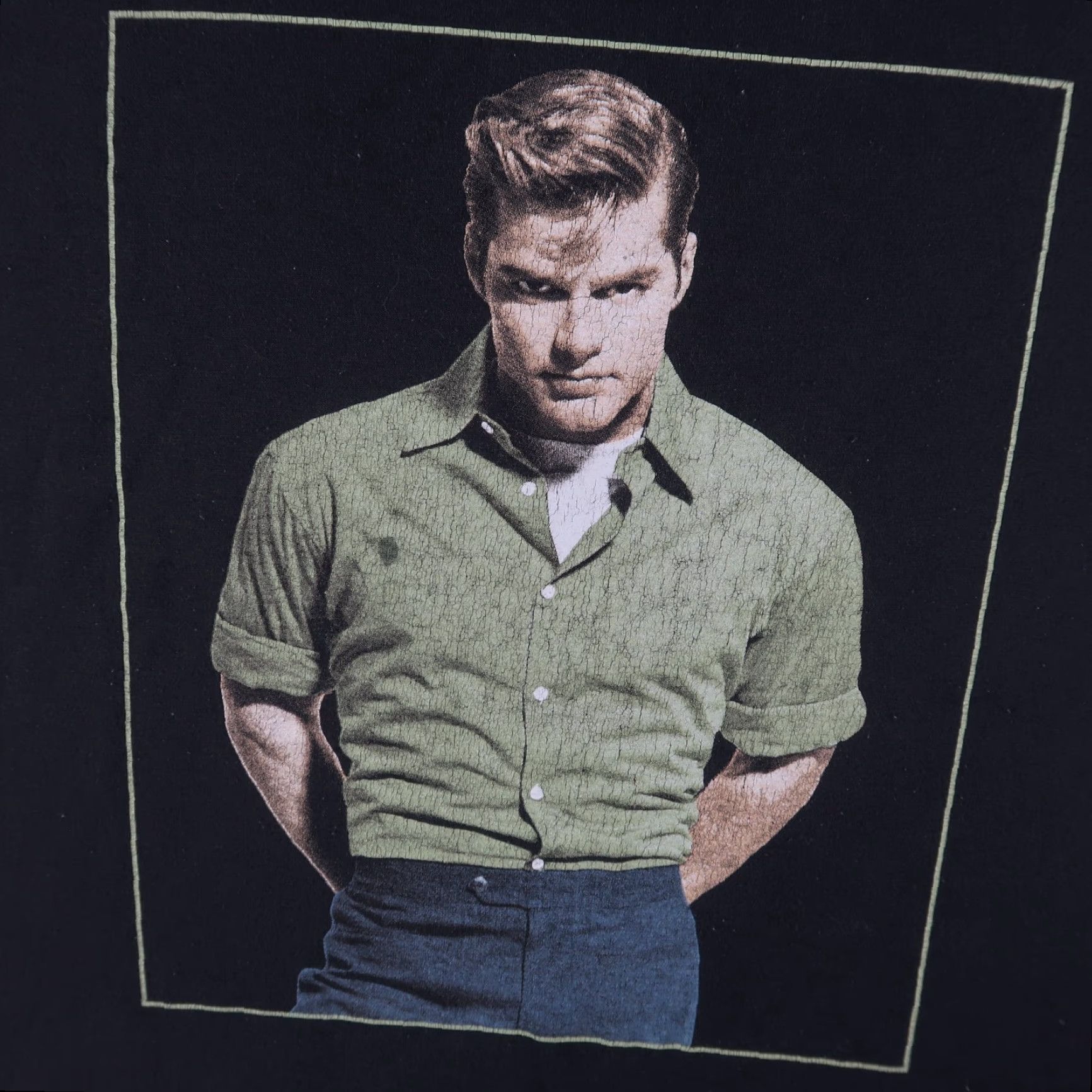 Hanes VINTAGE Hanes T-Shirt Men Black Ricky Martin Vuelive Tour Graphic Print Short Sleeve Crew Neck L Size US L / EU 52-54 / 3 - 3 Thumbnail