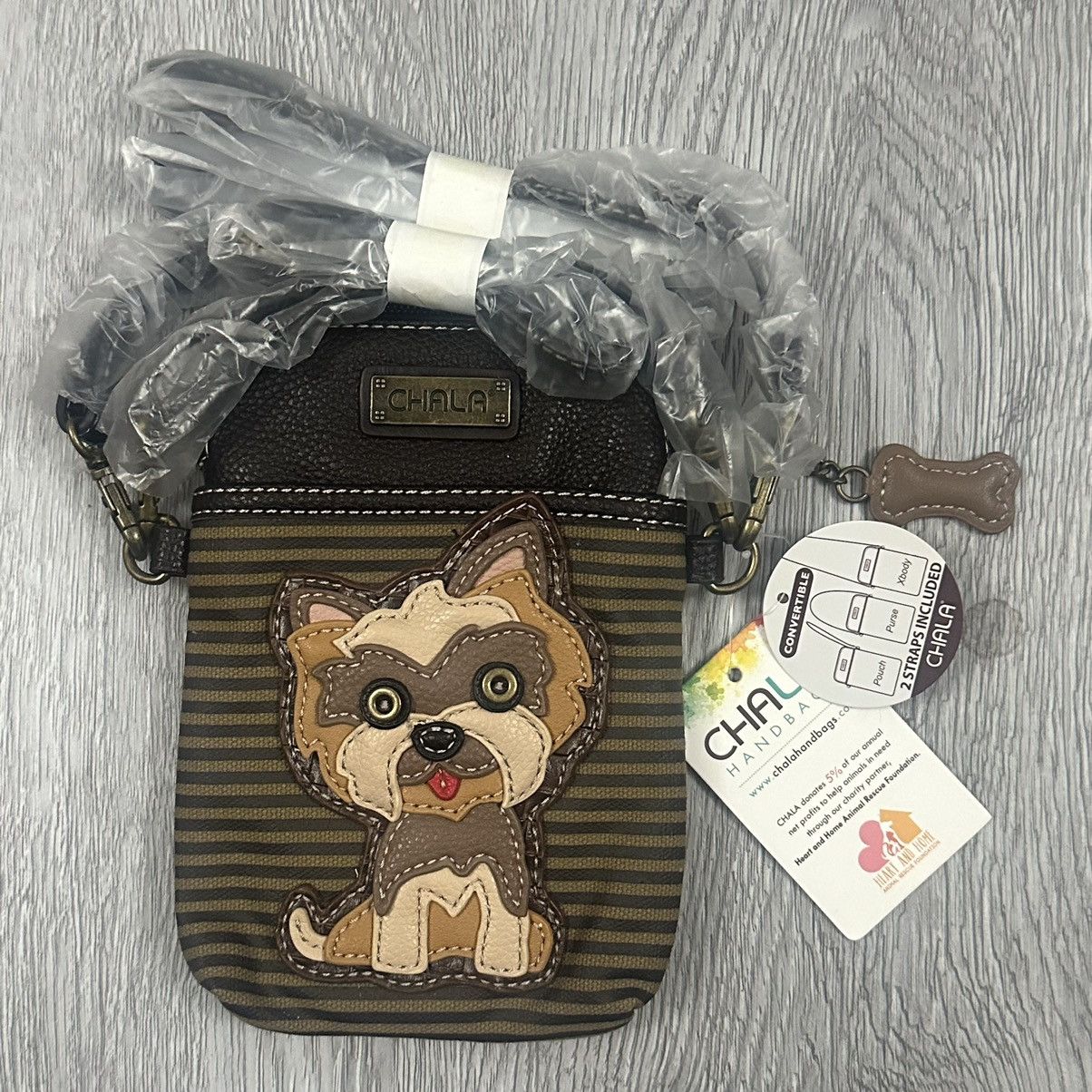 Designer NWT Chala Yorkie Dog Convertible Crossbody Bag Size ONE SIZE - 1 Thumbnail