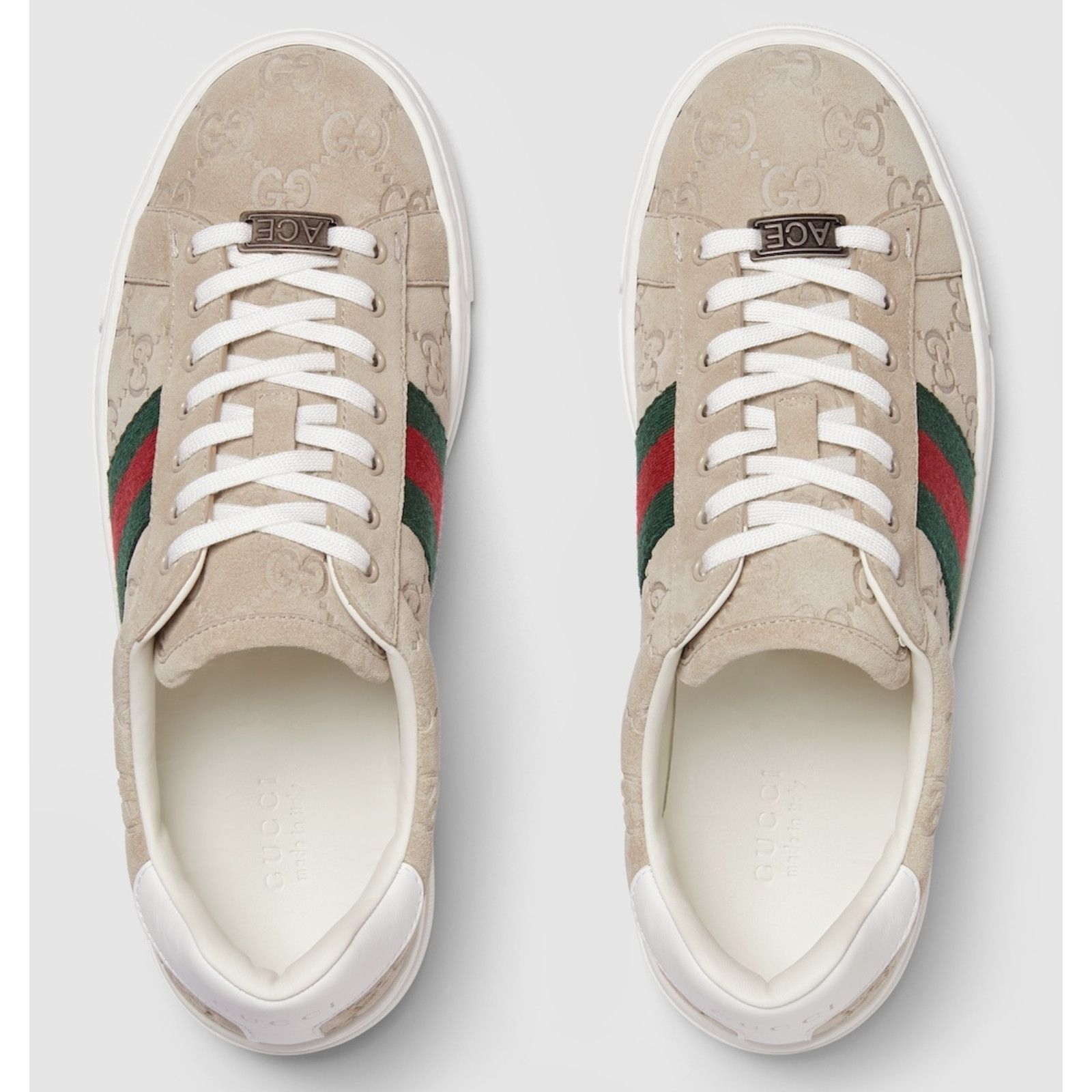 Gucci Gucci Oatmeal Beige Suede Flat Low Top Trainer Sneakers 40 Size US 10 / IT 40 - 16 Thumbnail