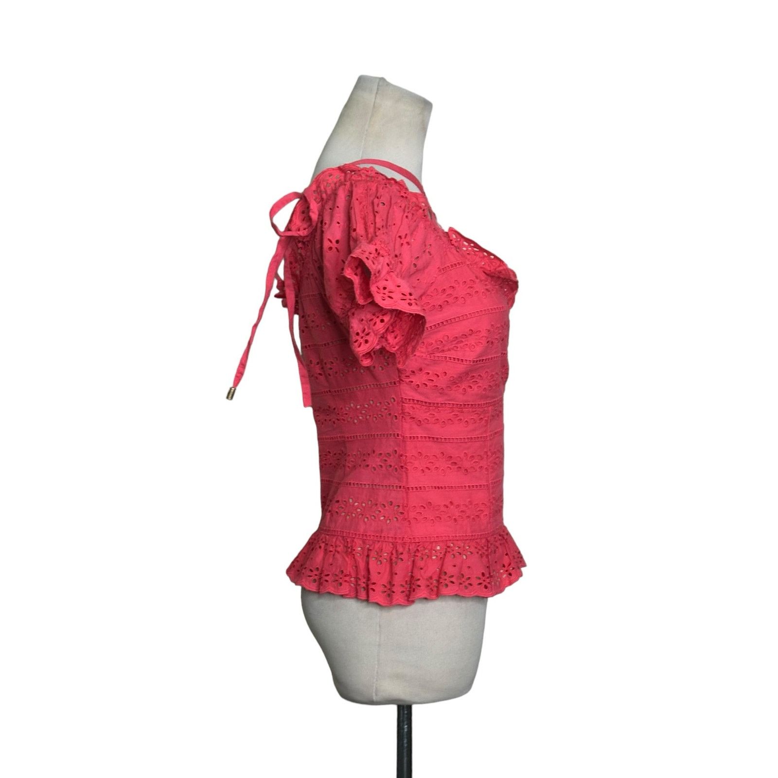 Guess Guess pink Isotta Cotton Eyelet Top size XS Size XS / US 0-2 / IT 36-38 - 9 Thumbnail