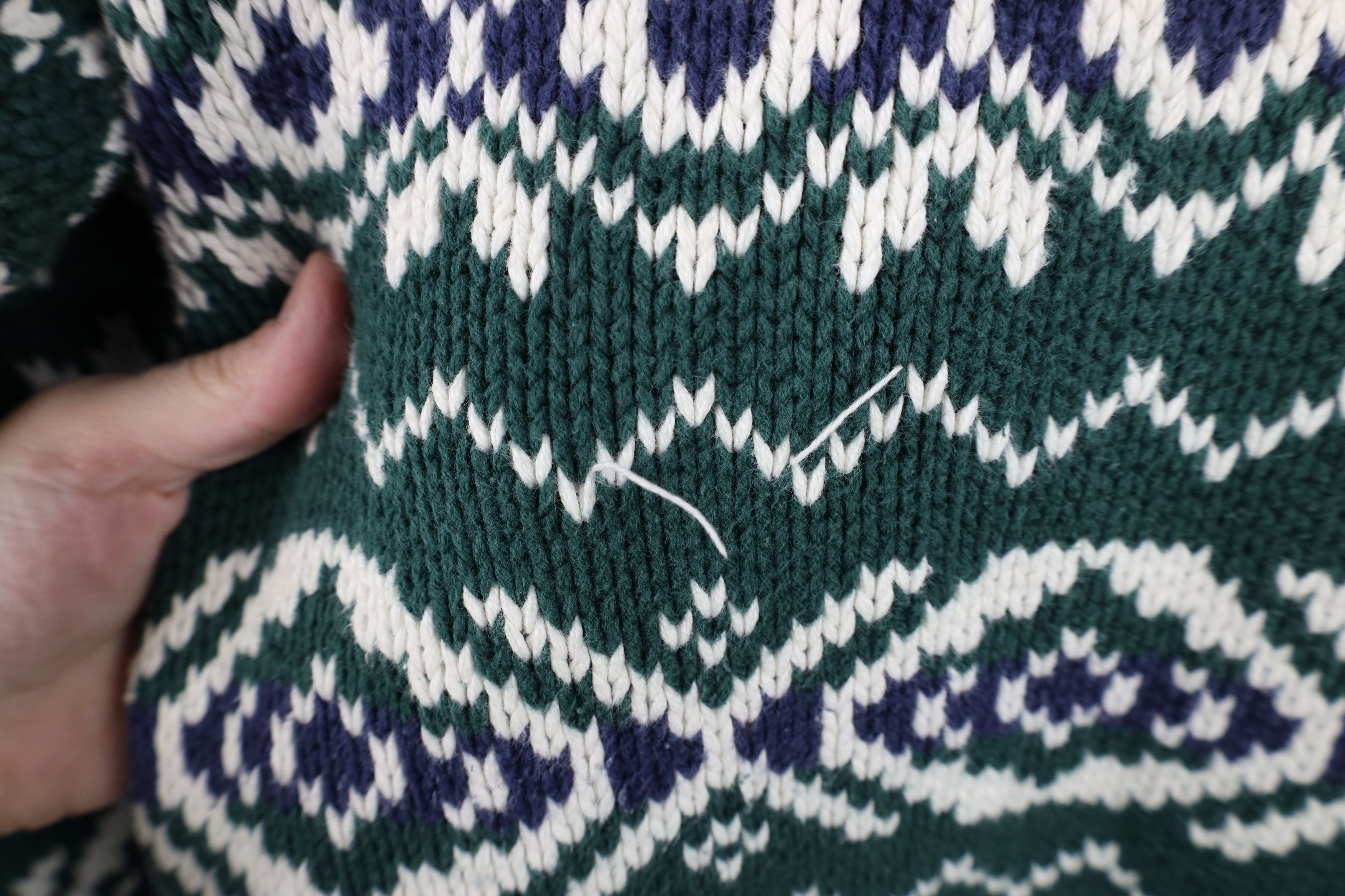Gap Vintage 90s Gap Heavyweight Fair Isle Cotton Marled Sweater Size US XL / EU 56 / 4 - 10 Thumbnail