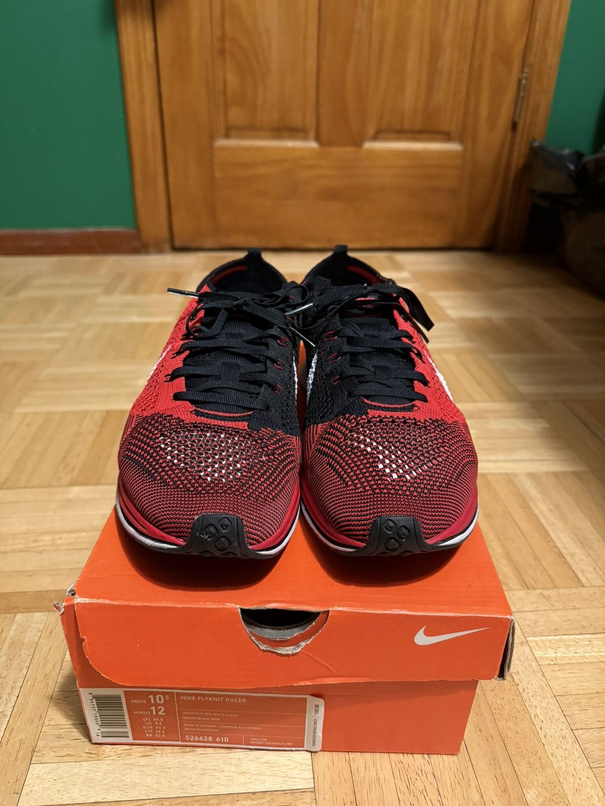 Nike Nike Flyknit Racer University Red 2013 Size US 10.5 / EU 43-44 - 3 Thumbnail