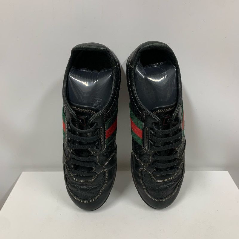 Gucci Gucci Black Leather Low Top Sneakers for Men and Women -250 Size US 6.5 / EU 39-40 - 4 Thumbnail
