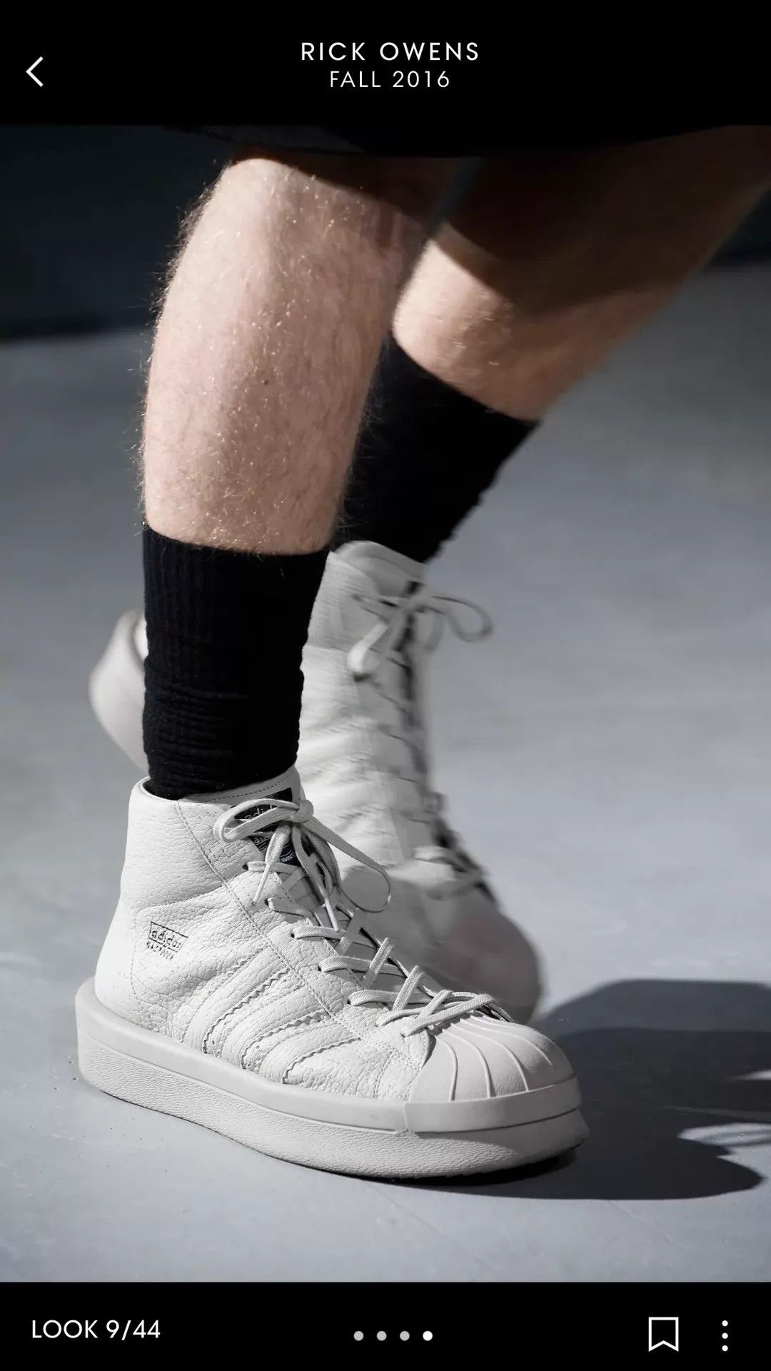 Rick Owens Rick Owens x Adidas 16FW Shell Toe Hi-Top Off-White 42.5 Size US 9.5 / EU 42-43 - 5 Thumbnail