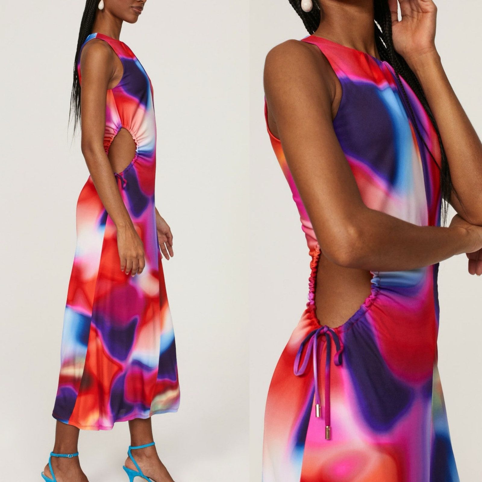 Other Rebecca Vallance Del Prado Multicolor Midi Dress sz S Size S / US 4 / IT 40 - 1 Thumbnail