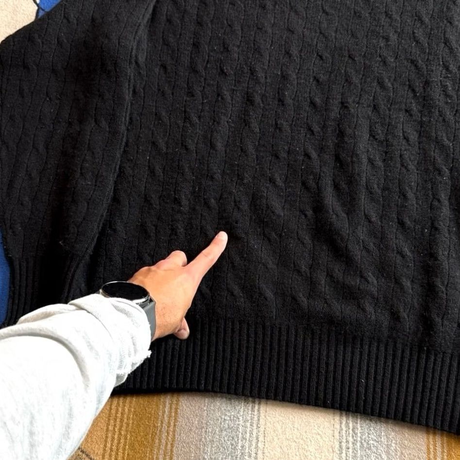 Polo Ralph Lauren VINTAGE Polo Ralph Lauren Mens XL Black Cashmere Sweater Cable Knit 90s Size US XL / EU 56 / 4 - 5 Thumbnail