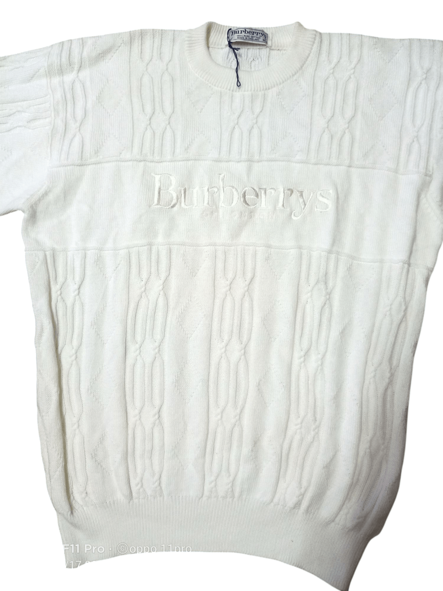 Burberry × Vintage 90s Burberrys Big Logo Of London Knitwear Men Size US L / EU 52-54 / 3 - 5 Thumbnail