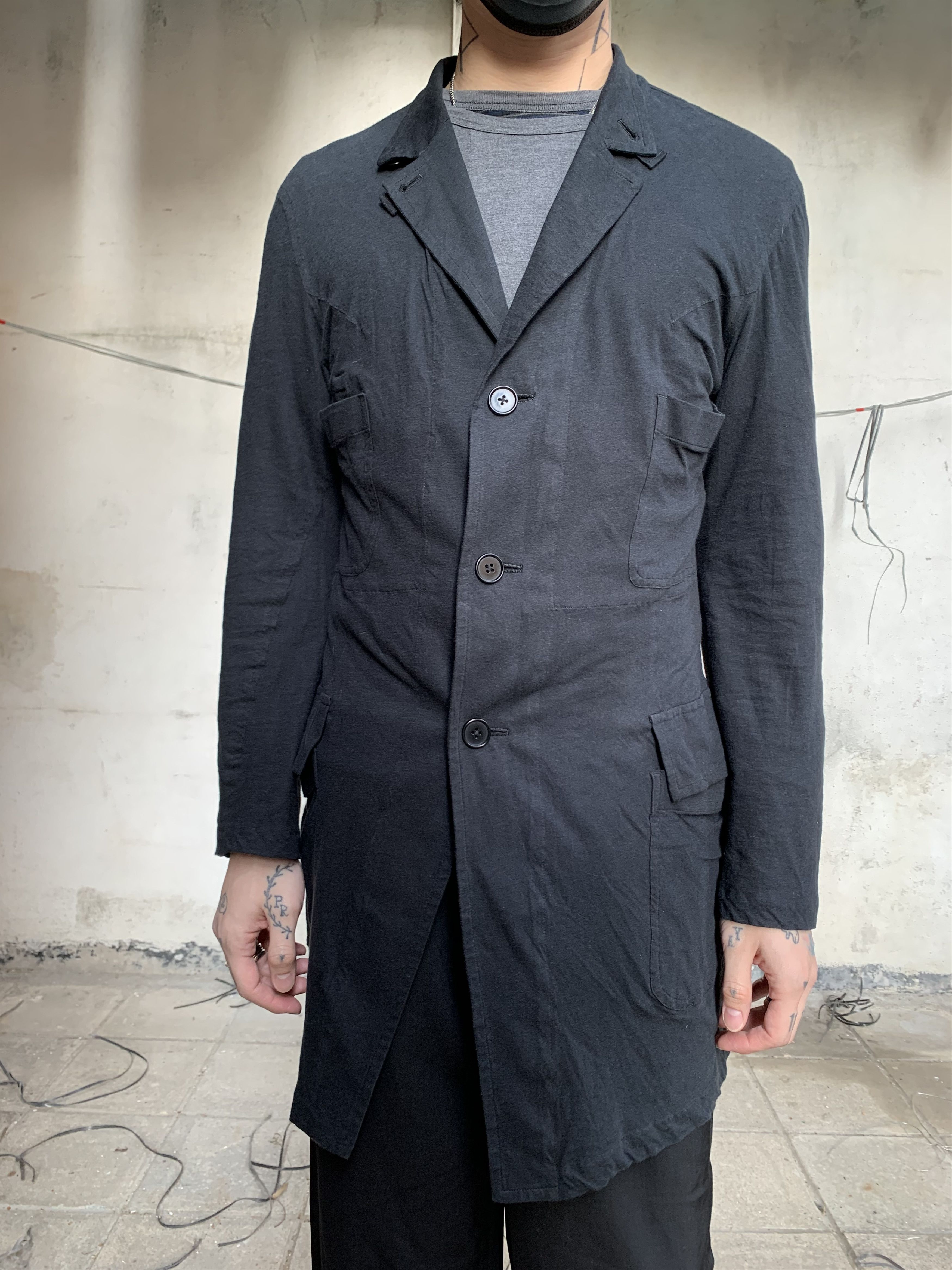 Yohji Yamamoto Yohji Yamamoto Pour Homme Loose Patched Back Blazer Jacket Size US M / EU 48-50 / 2 - 2 Thumbnail