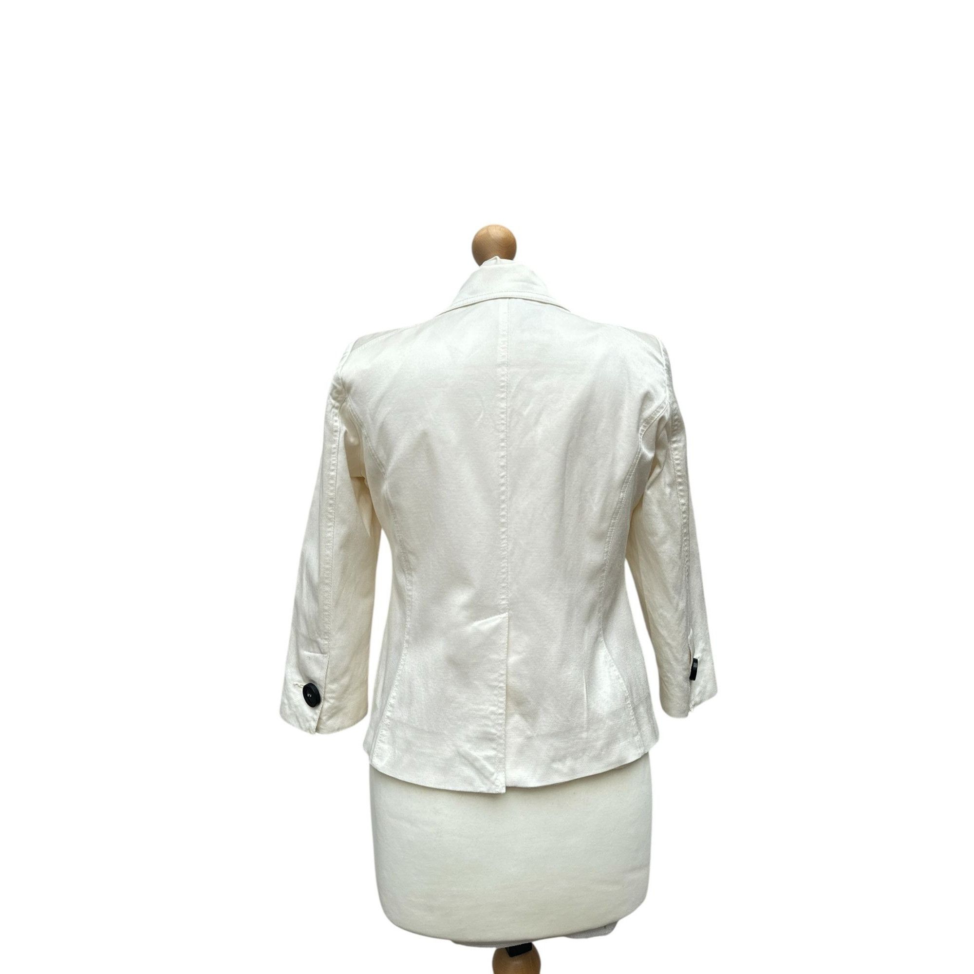 Alexander McQueen 1990s White Blazer Jacket Size M / US 6-8 / IT 42-44 - 4 Thumbnail