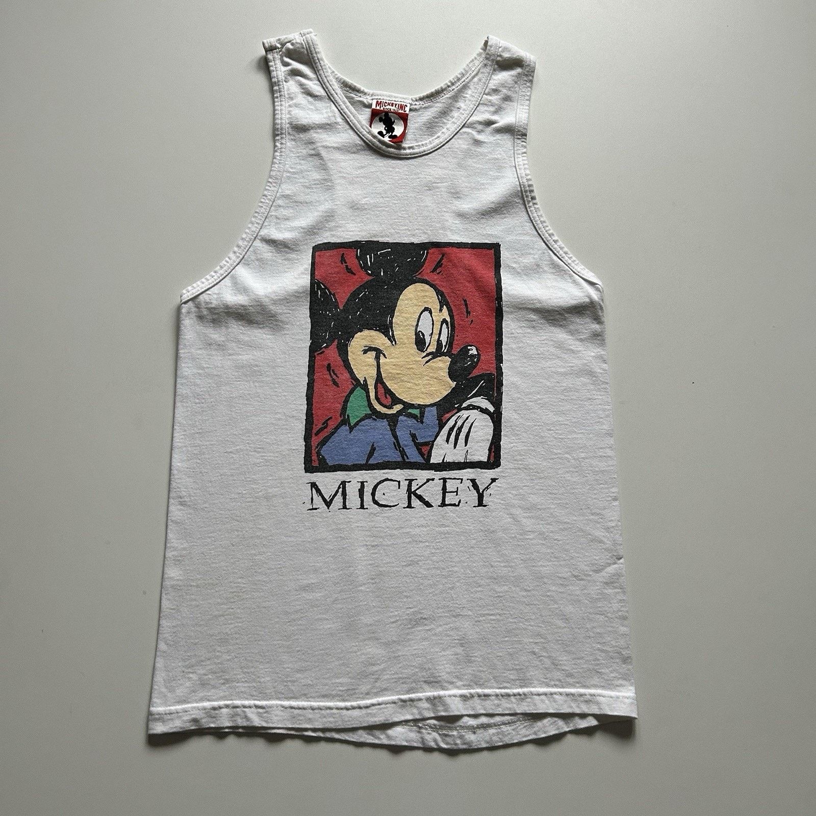 Disney Vintage Mickey Mouse Disney Tank Top Shirt White Small Rare Size US S / EU 44-46 / 1 - 1 Thumbnail