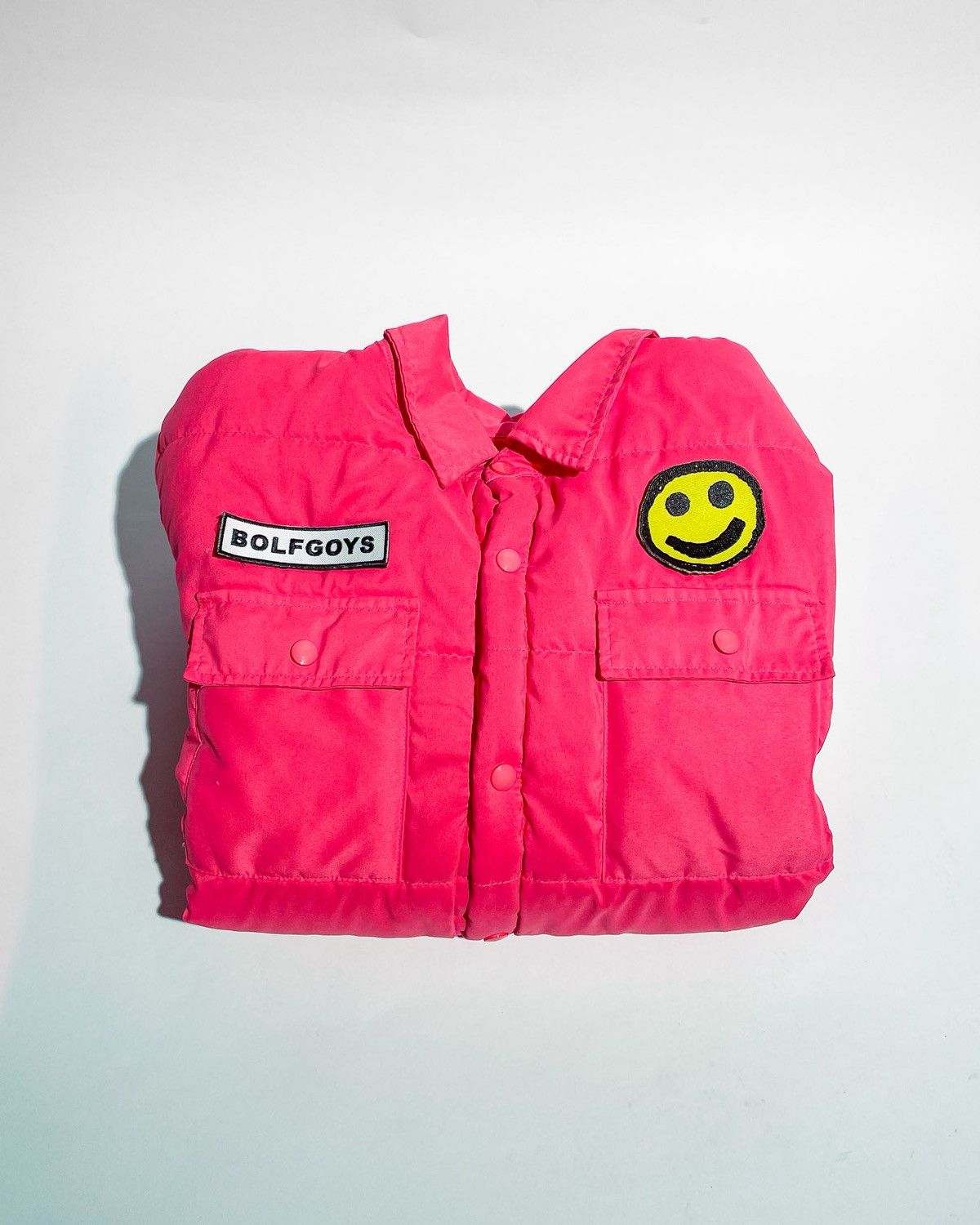 Golf Wang Golf Wang Pink Smile Puffer Jacket Size US S / EU 44-46 / 1 - 1 Thumbnail