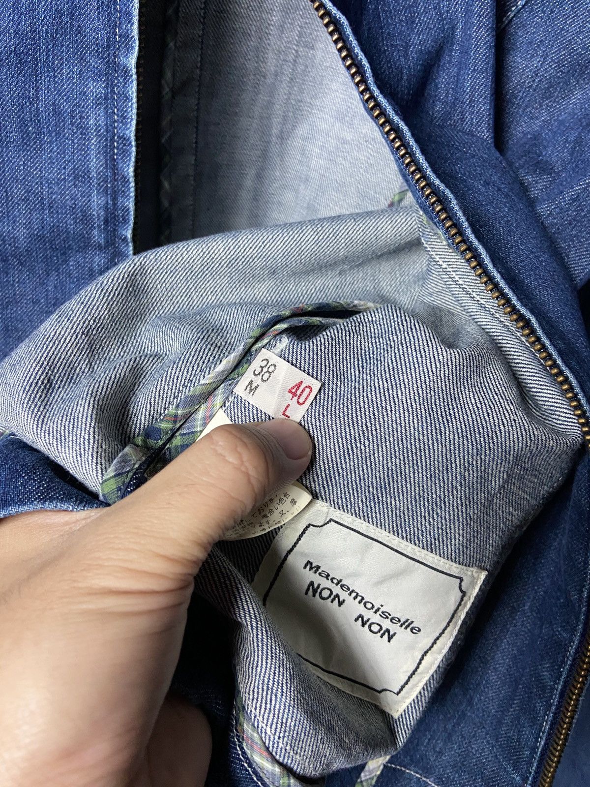 Issey Miyake × Japanese Brand × Mademoiselle Non Non Mademoiselle Non Non Issey Miyake Denim Jacket Size S / US 4 / IT 40 - 9 Thumbnail