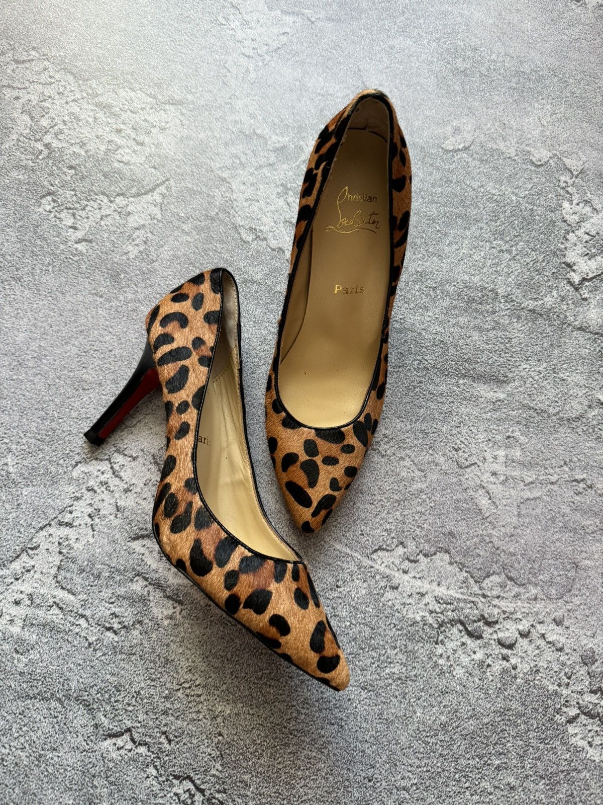 Christian Louboutin Italian Designers Luxury Christian Louboutin 37 leopard heels shoes high Grailed