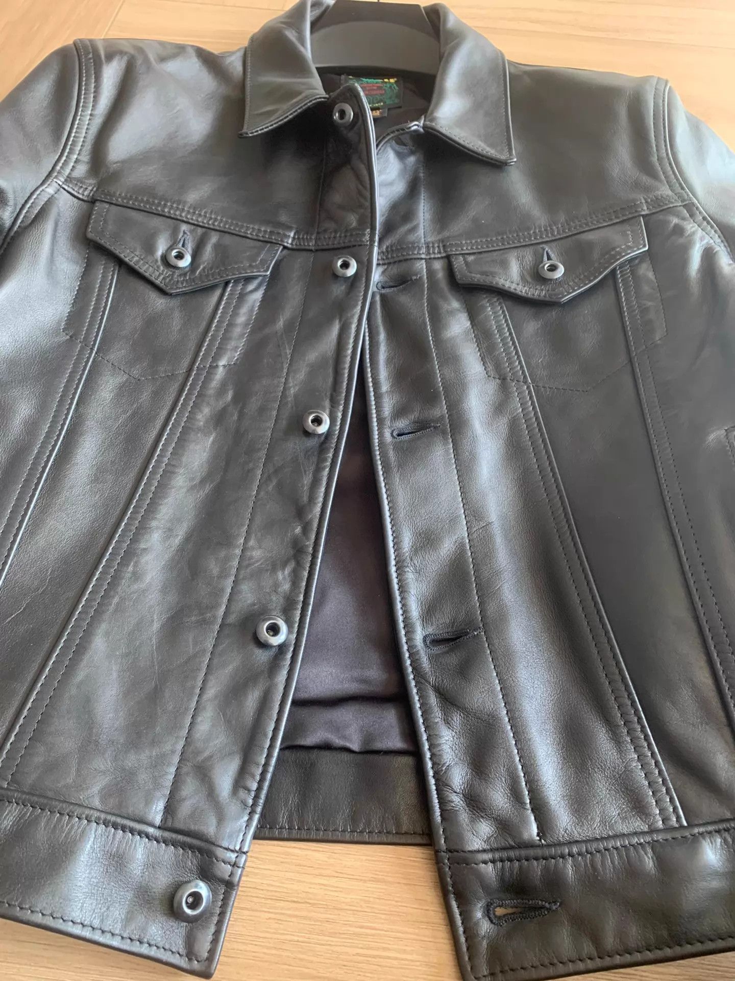 Schott SCHOTT USA Soft Nappa Leather Slim Denim Jacket XL Size US XL / EU 56 / 4 - 8 Thumbnail