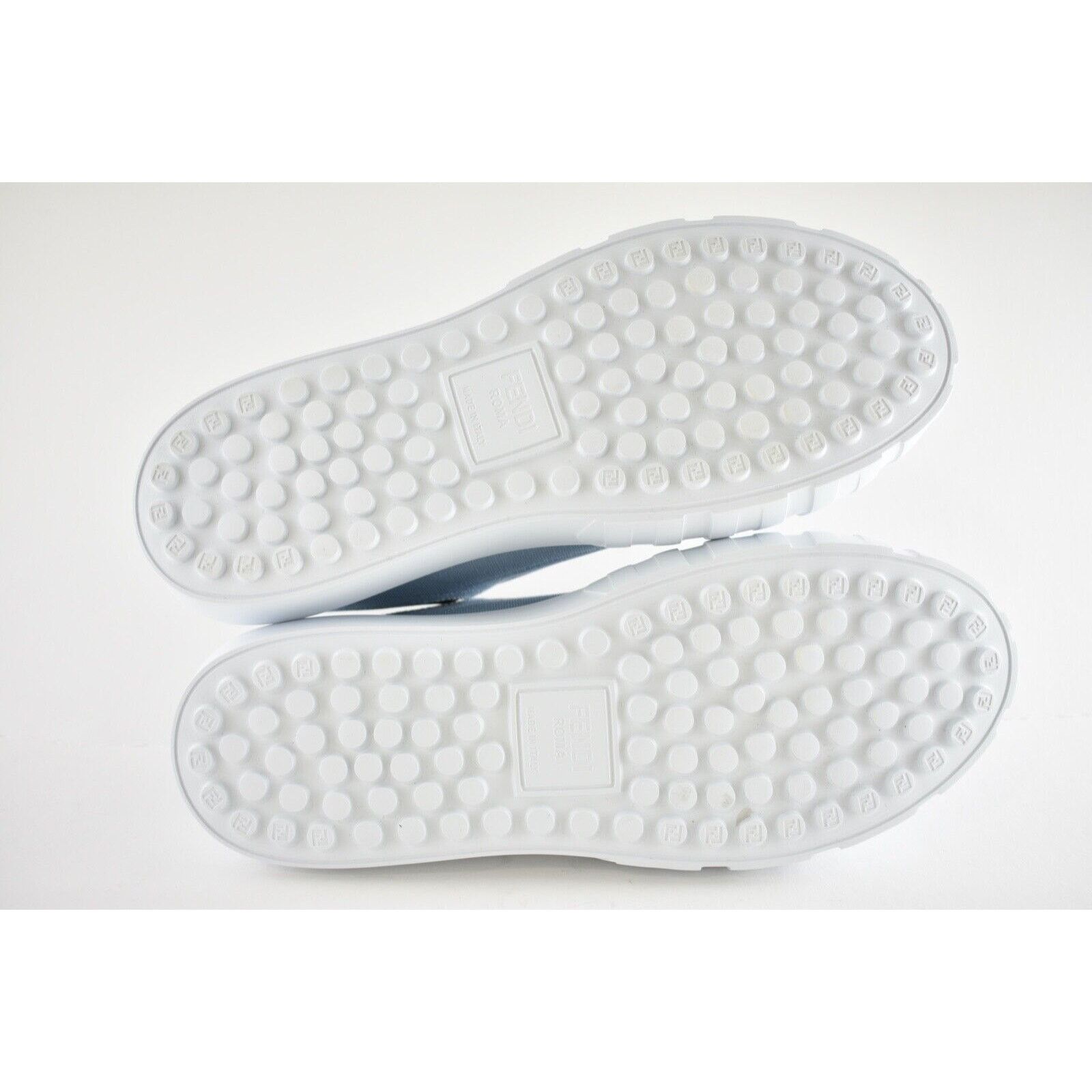 Fendi Fendi Force Blue Canvas White Platform Low Top Sneaker 35.5 Size US 5.5 / IT 35.5 - 12 Thumbnail