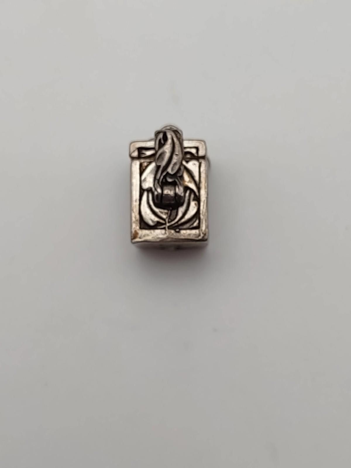 Sterling Silver Vintage Sterling Silver Square Locket Pendant - 9.57g Size ONE SIZE - 1 Thumbnail