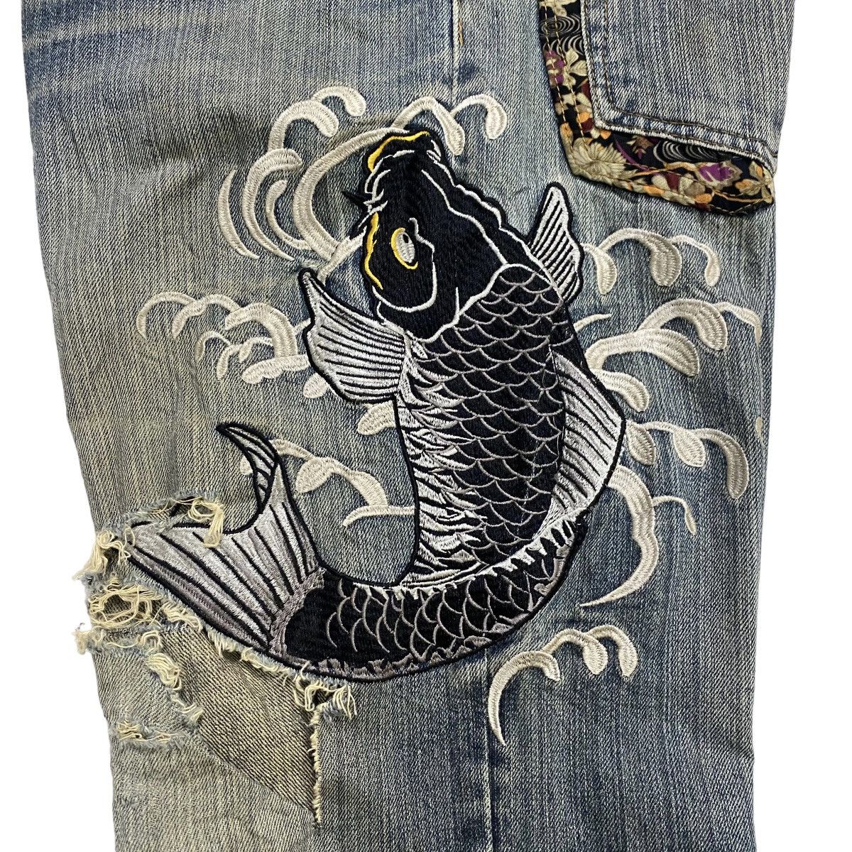 Vintage Sukajan denim emboridery distressed pant Size US 36 / EU 52 - 12 Thumbnail