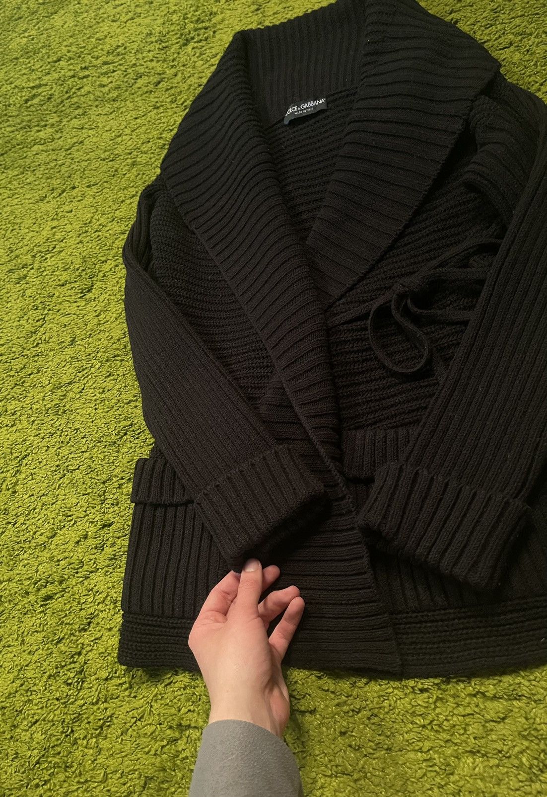 Designer × Dolce & Gabbana Dolce & Gabbana D&G ribbed knit wool blend cardigan sweater Size M / US 6-8 / IT 42-44 - 4 Thumbnail