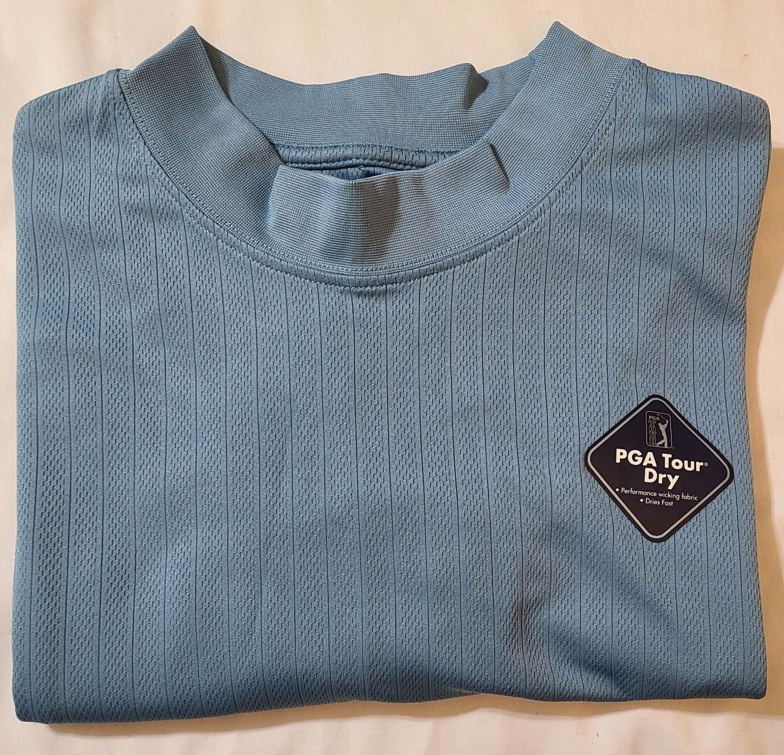 PGA Tour 2pk PGA Tour Dry Shirt Mens Size XL (NWT-Blue, EUC-Tan) Golf Size ONE SIZE - 2 Thumbnail