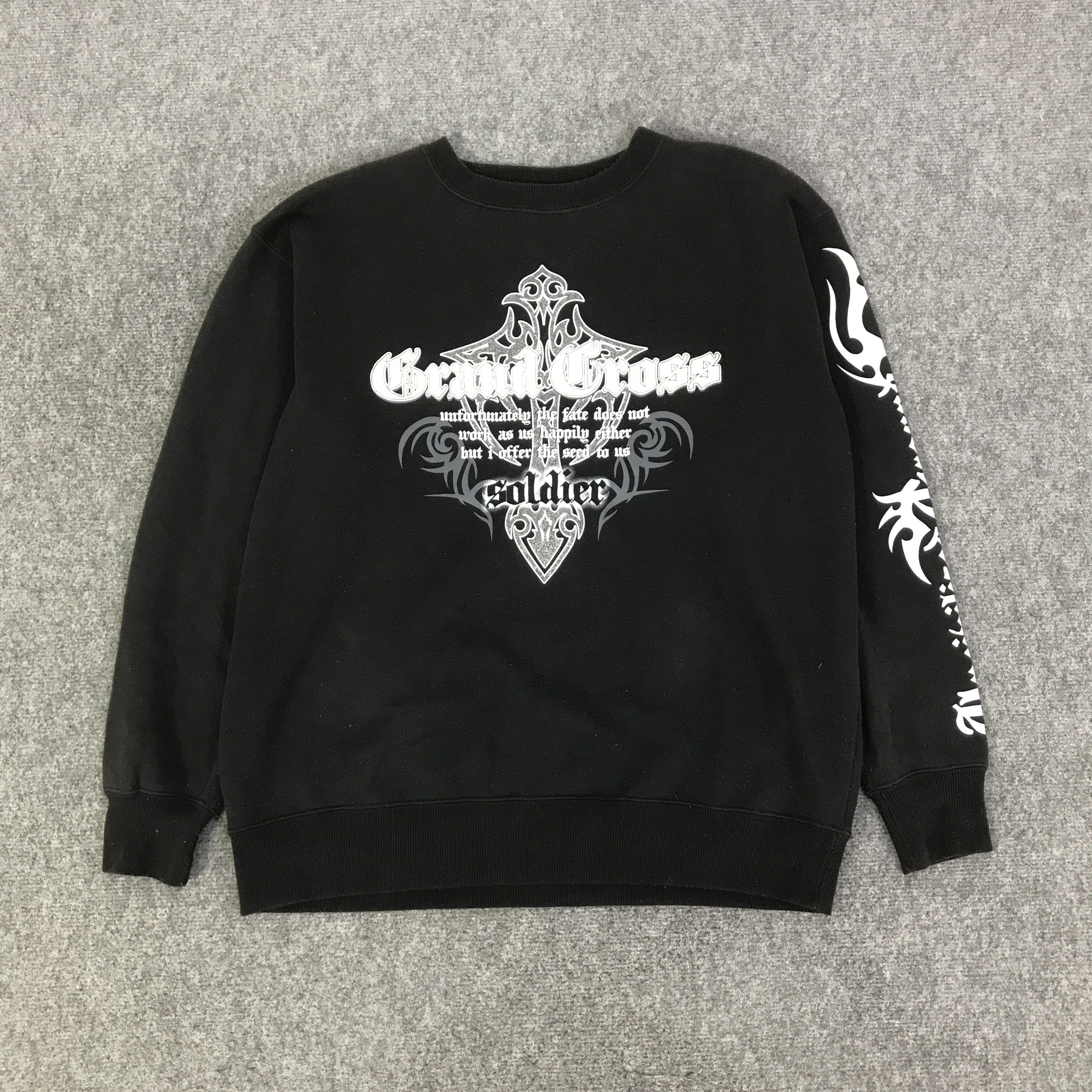 Japanese Brand GOTHIC DESIGN JAPAN GRAND CROSS SWEATSHIRT K101B10 Size US L / EU 52-54 / 3 - 3 Thumbnail