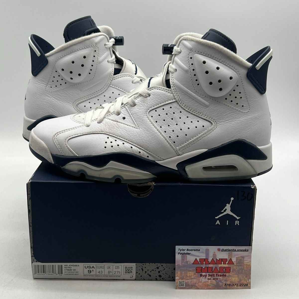 Jordan Brand Air Jordan 6 midnight navy Size US 9.5 / EU 42-43 - 1 Thumbnail