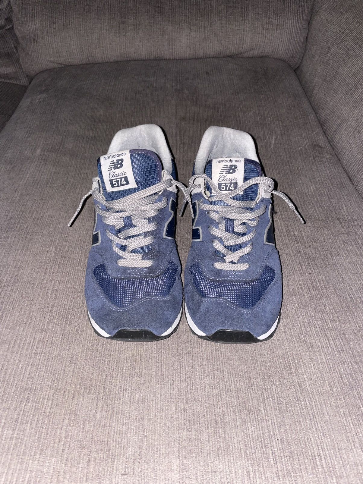 New Balance New Balance 574 Navy / Gray Size US 10 / EU 43 - 3 Thumbnail