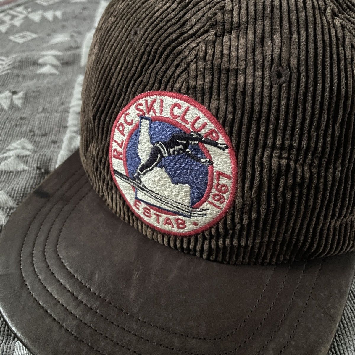 Polo Ralph Lauren Vintage polo Ski leather corduroy hats Size ONE SIZE - 2 Thumbnail