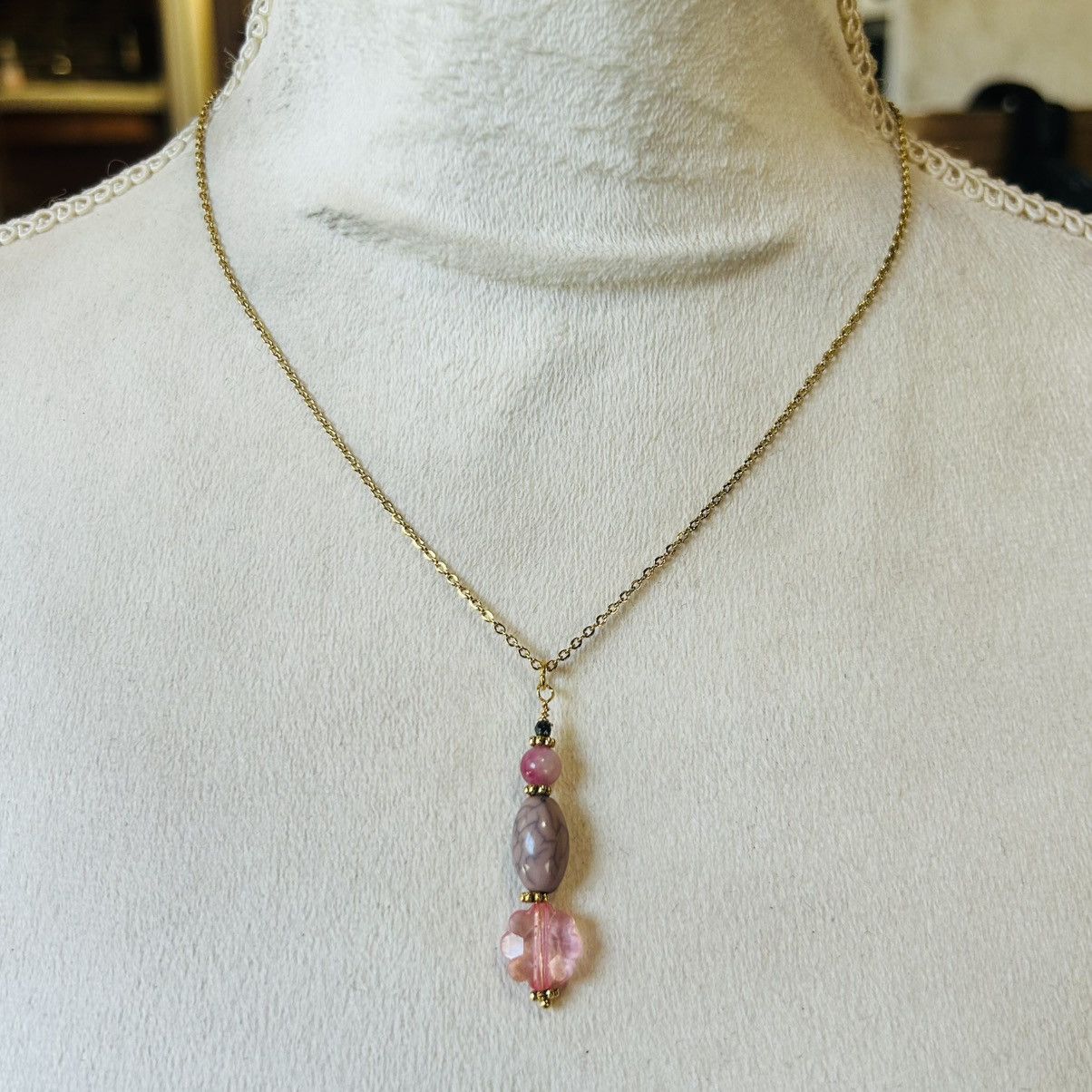 Handmade Handcrafted genuine magnesite elbaite hematite necklace set Size ONE SIZE - 5 Thumbnail