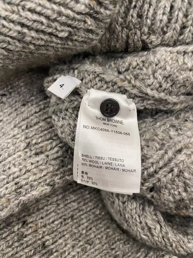 Thom Browne Thom Browne size4 Gray wool sweater Size US XL / EU 56 / 4 - 4 Thumbnail