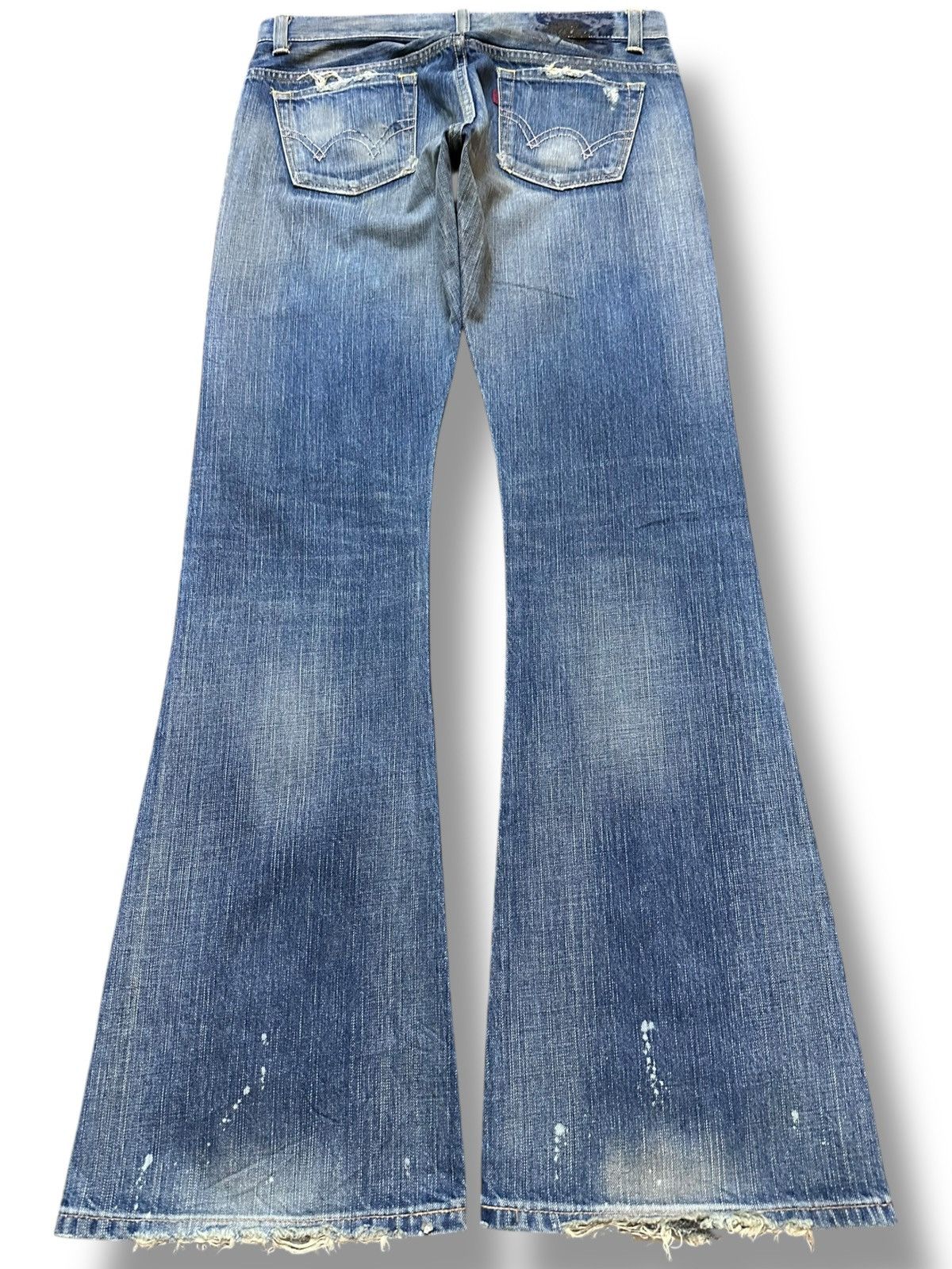 Edwin Vintage Edwin 53531 Flare Studded Grunge Distressed Denim Size US 32 / EU 48 - 6 Thumbnail