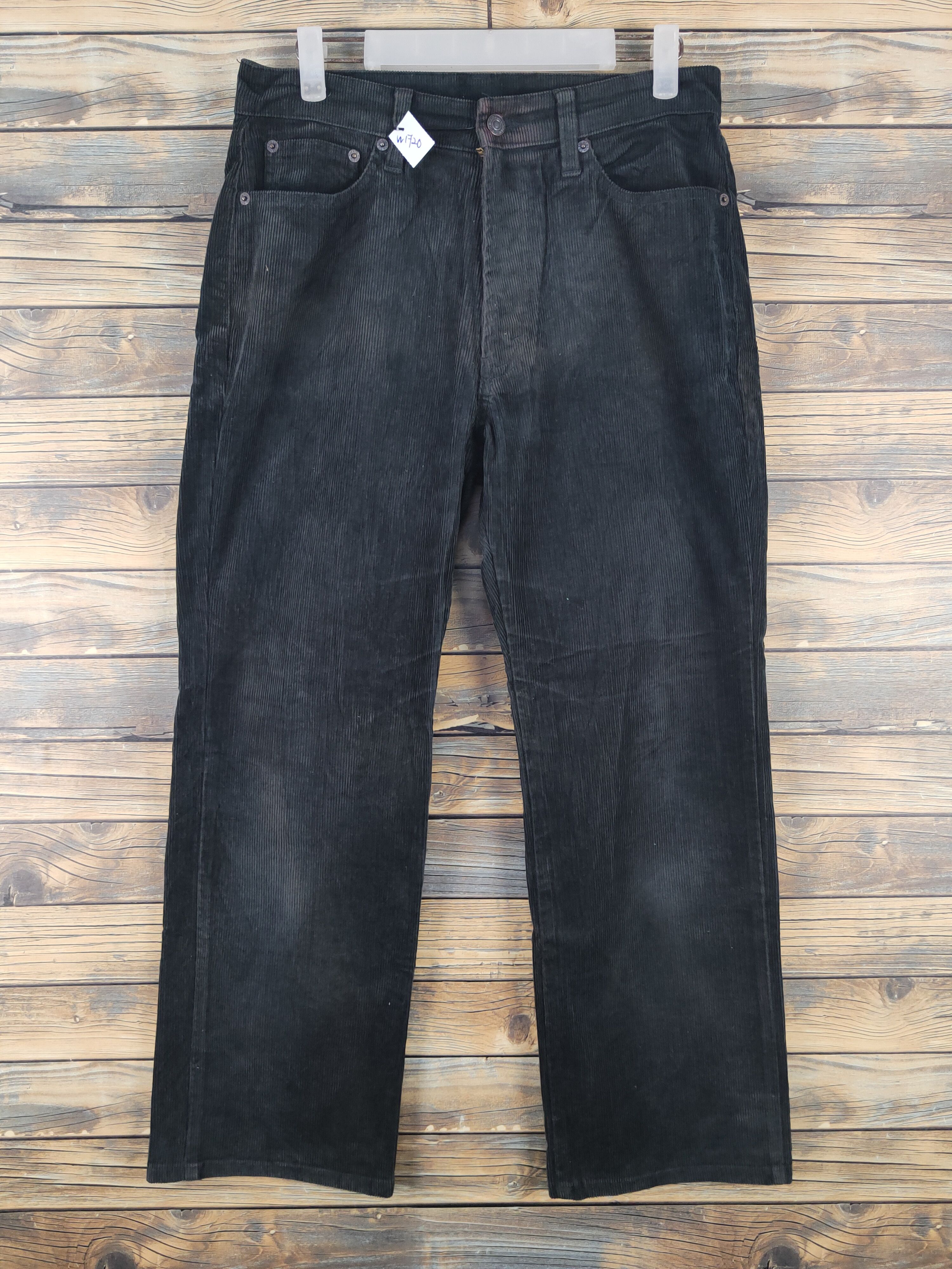 Vintage Bobson Black Faded vintage Corduroy Pants #W1721 Size US 31 - 1 Thumbnail