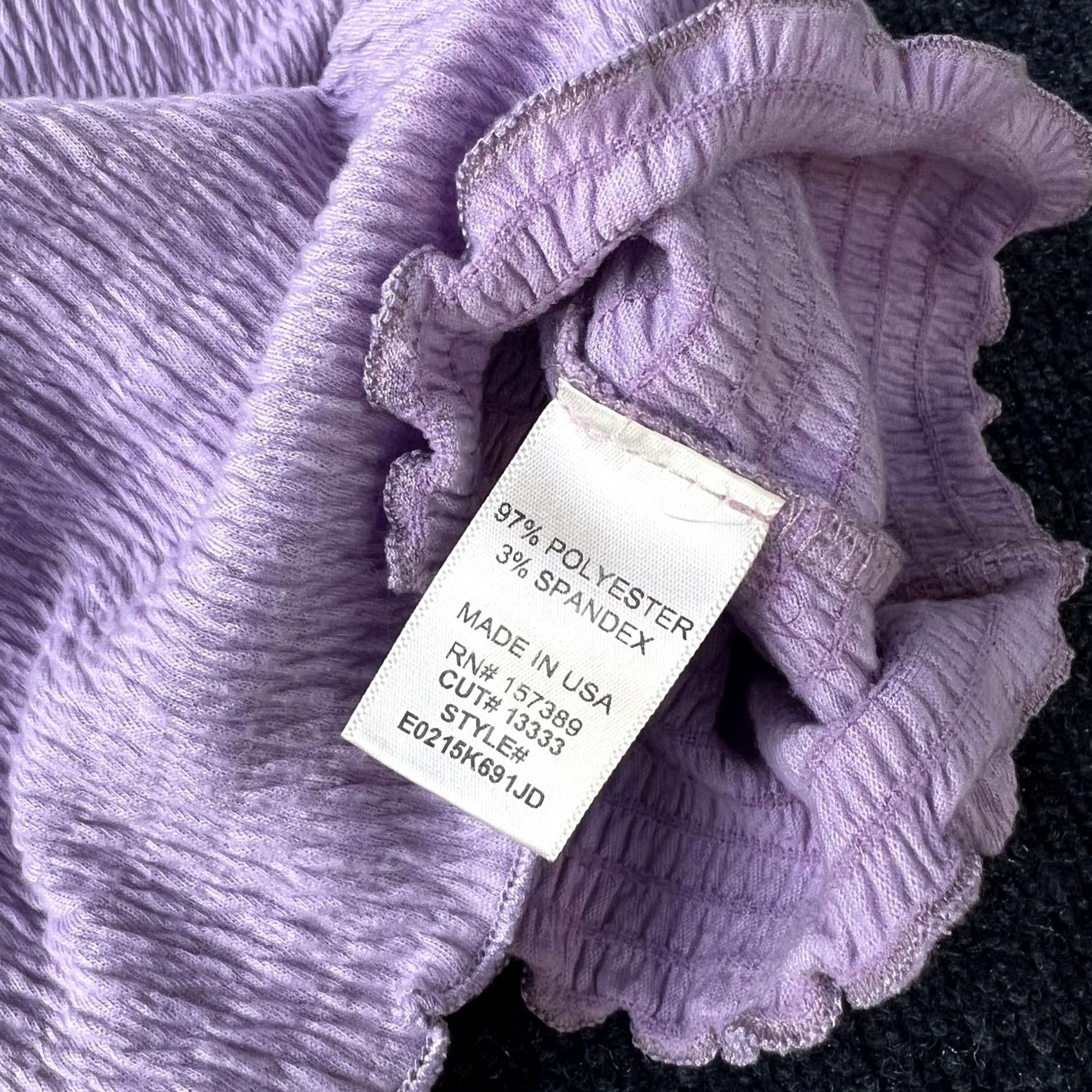 Vintage Altar'd State Mini Dress Womens Small Purple Crinkle Knit Lettuce Edge Made USA Size S / US 4 / IT 40 - 4 Thumbnail