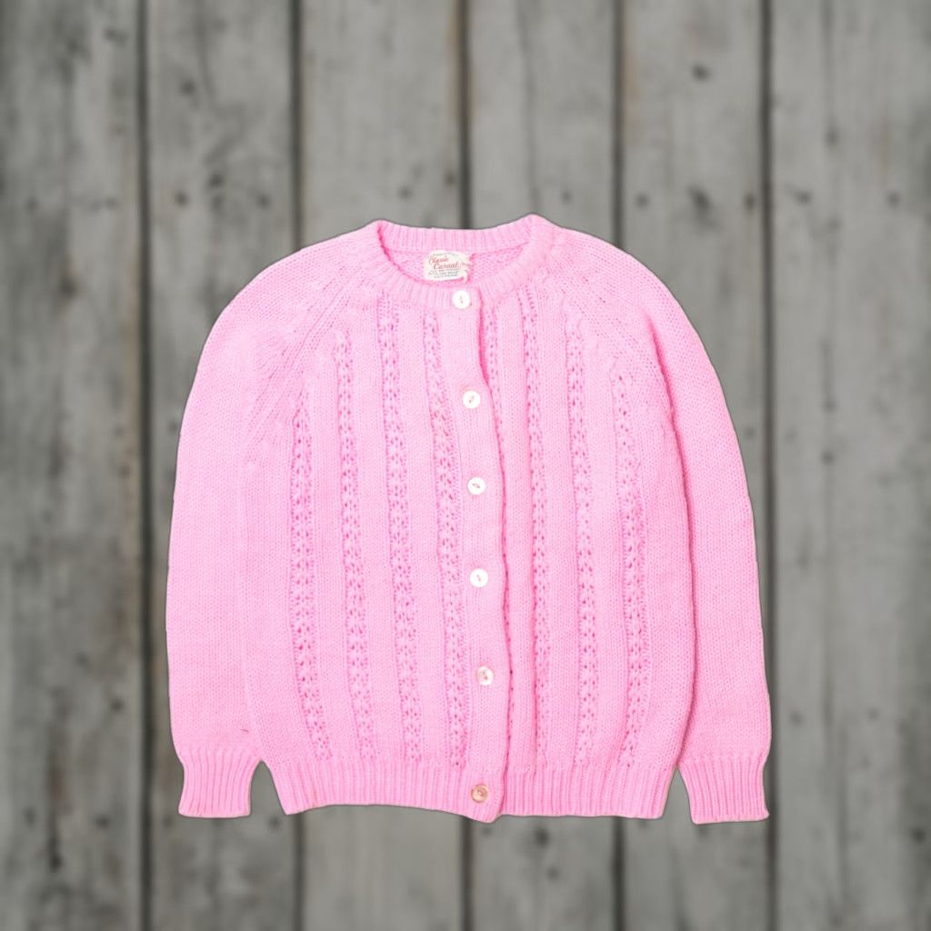 Pinko VINTAGE Classic Casuals Pink Cable Knit Sweater Shirt Womens Small Pink Cable Knit Sweater Size S / US 4 / IT 40 - 1 Thumbnail