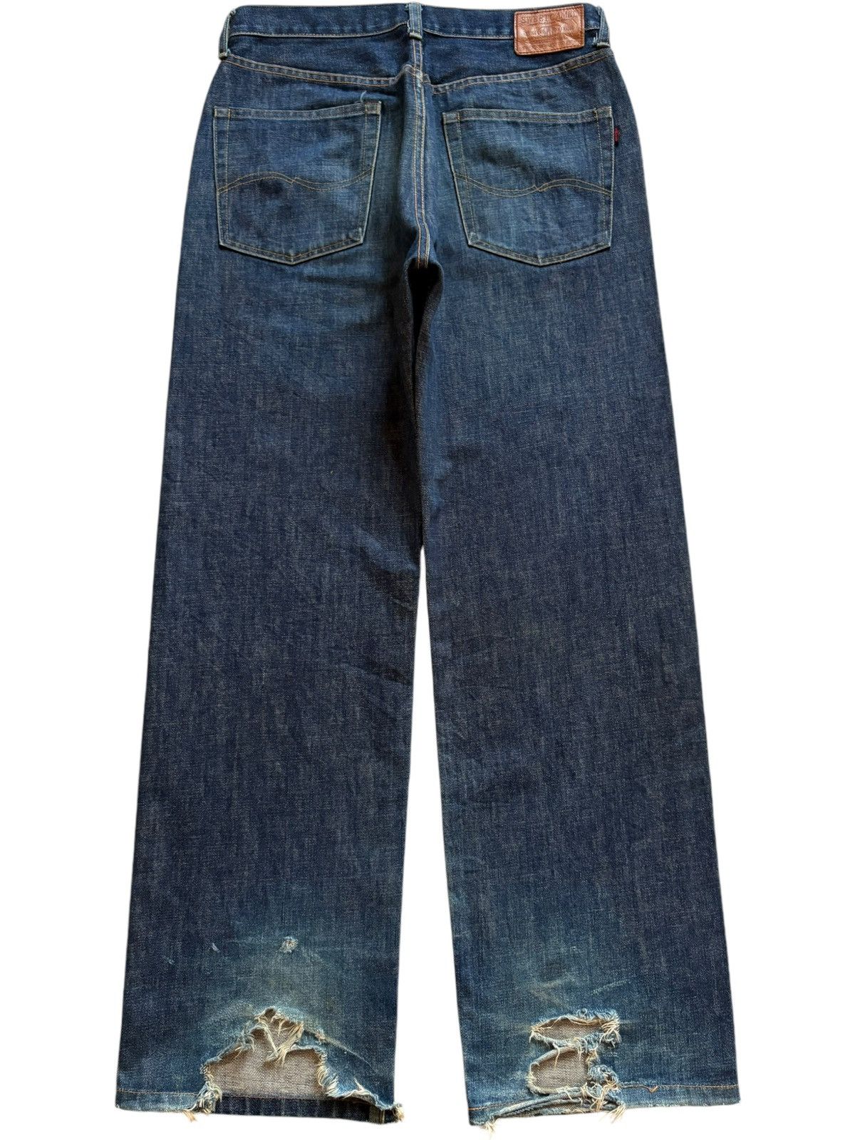 Japanese Brand Vintage Japanese Brand Blue Wash Distressed Baggy Jeans Size 32" / US 10 / IT 46 - 2 Thumbnail