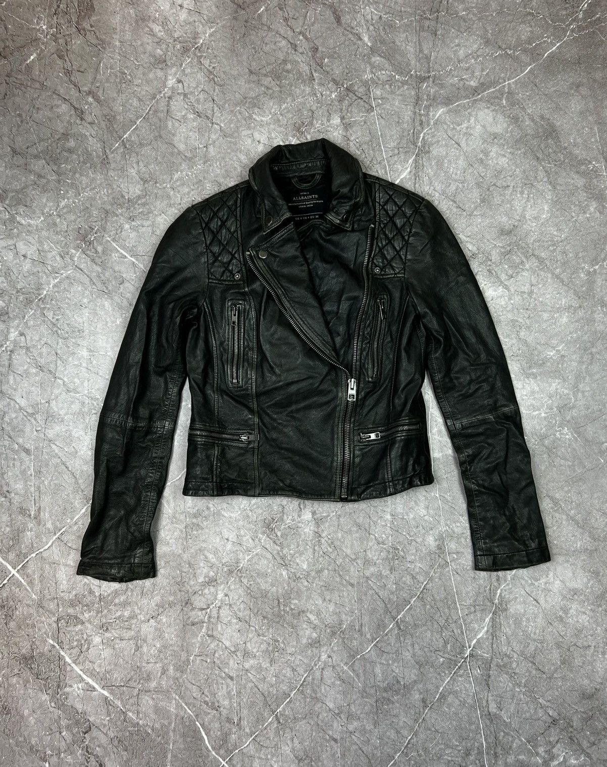 Allsaints Allsaints leather jacket streetwear Size S / US 4 / IT 40 - 1 Thumbnail